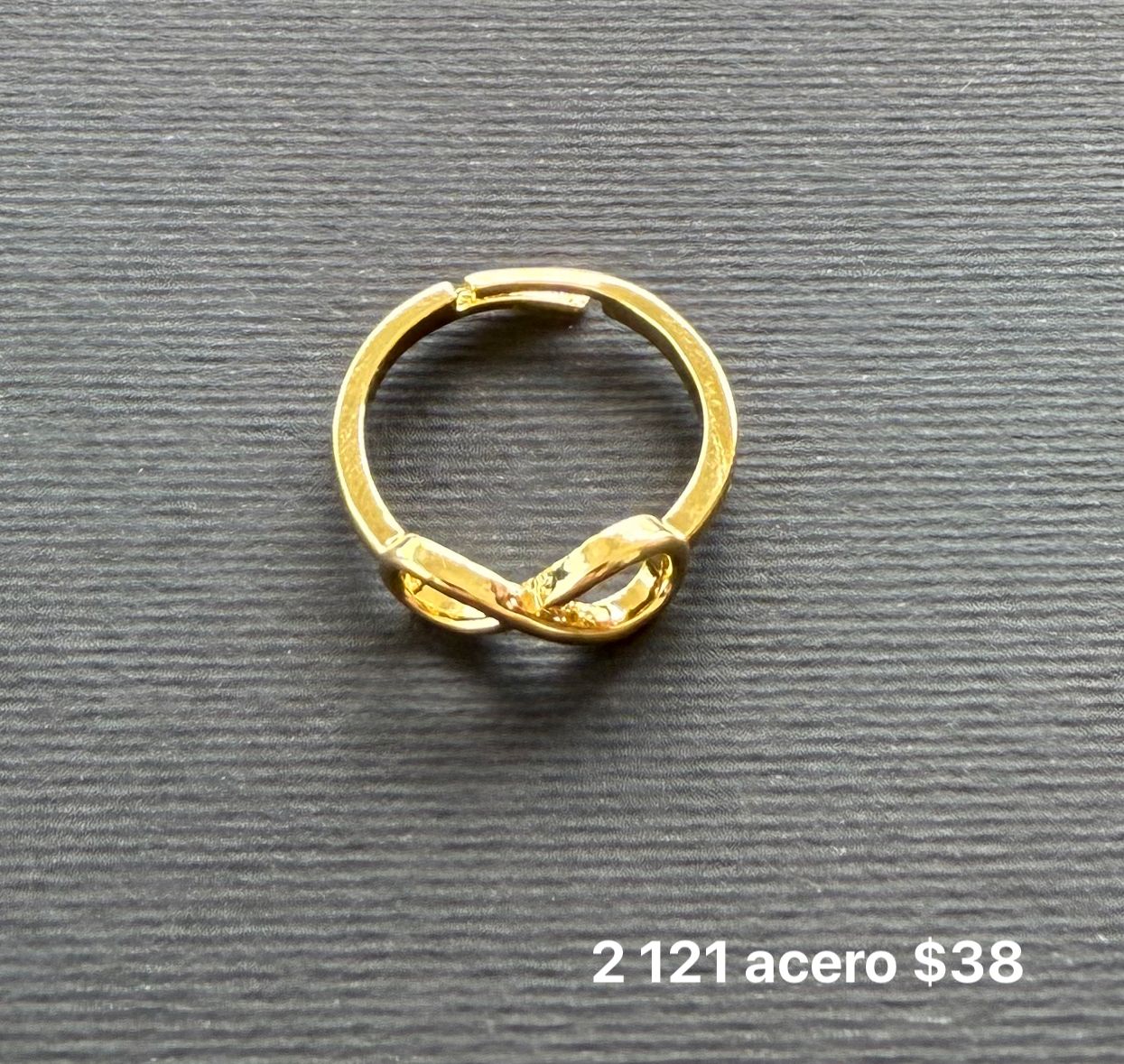 Anillo acero ajustable