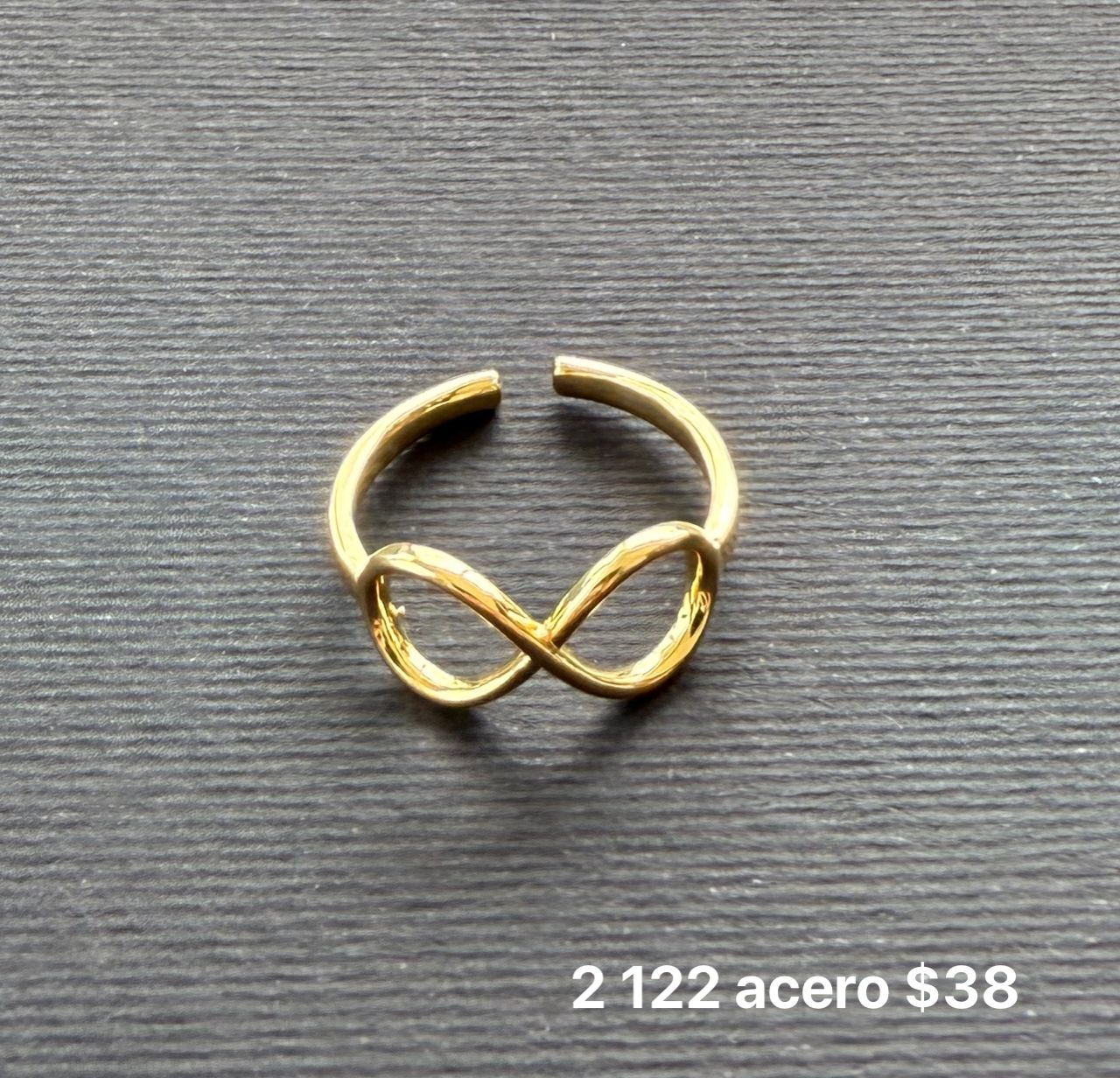 Anillo acero ajustable