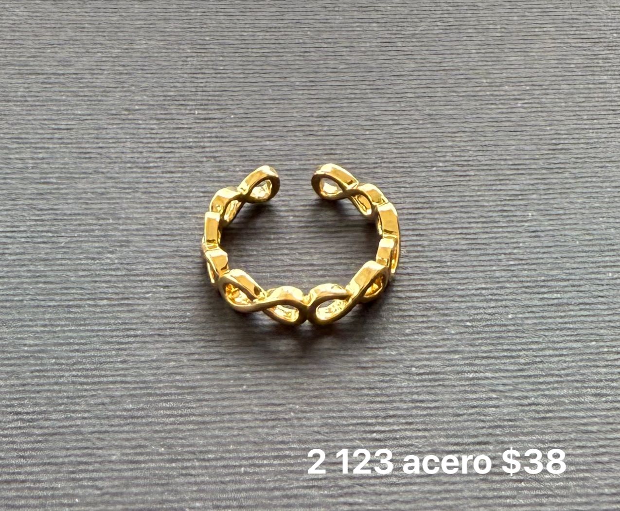 Anillo acero ajustable