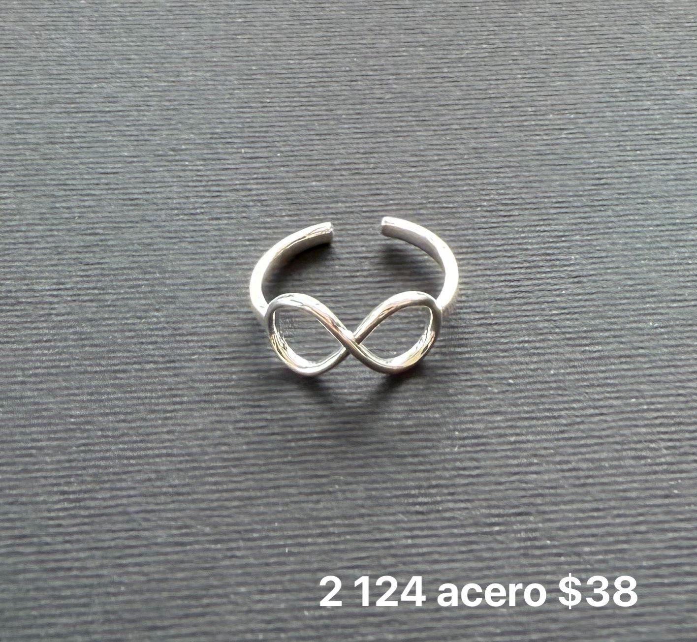 Anillo acero ajustable