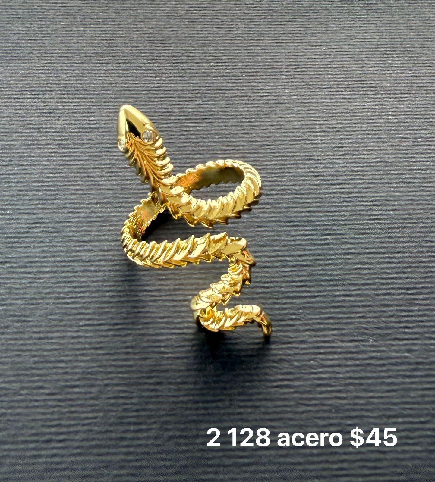 Anillo acero ajustable