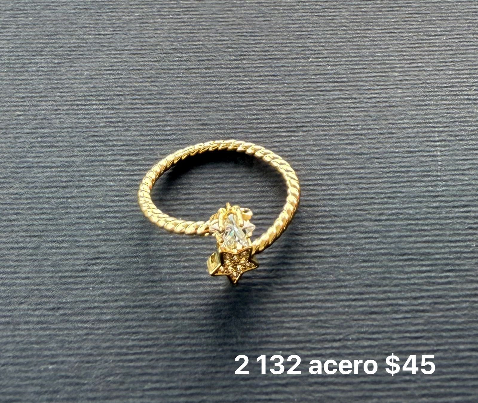 Anillo acero ajustable