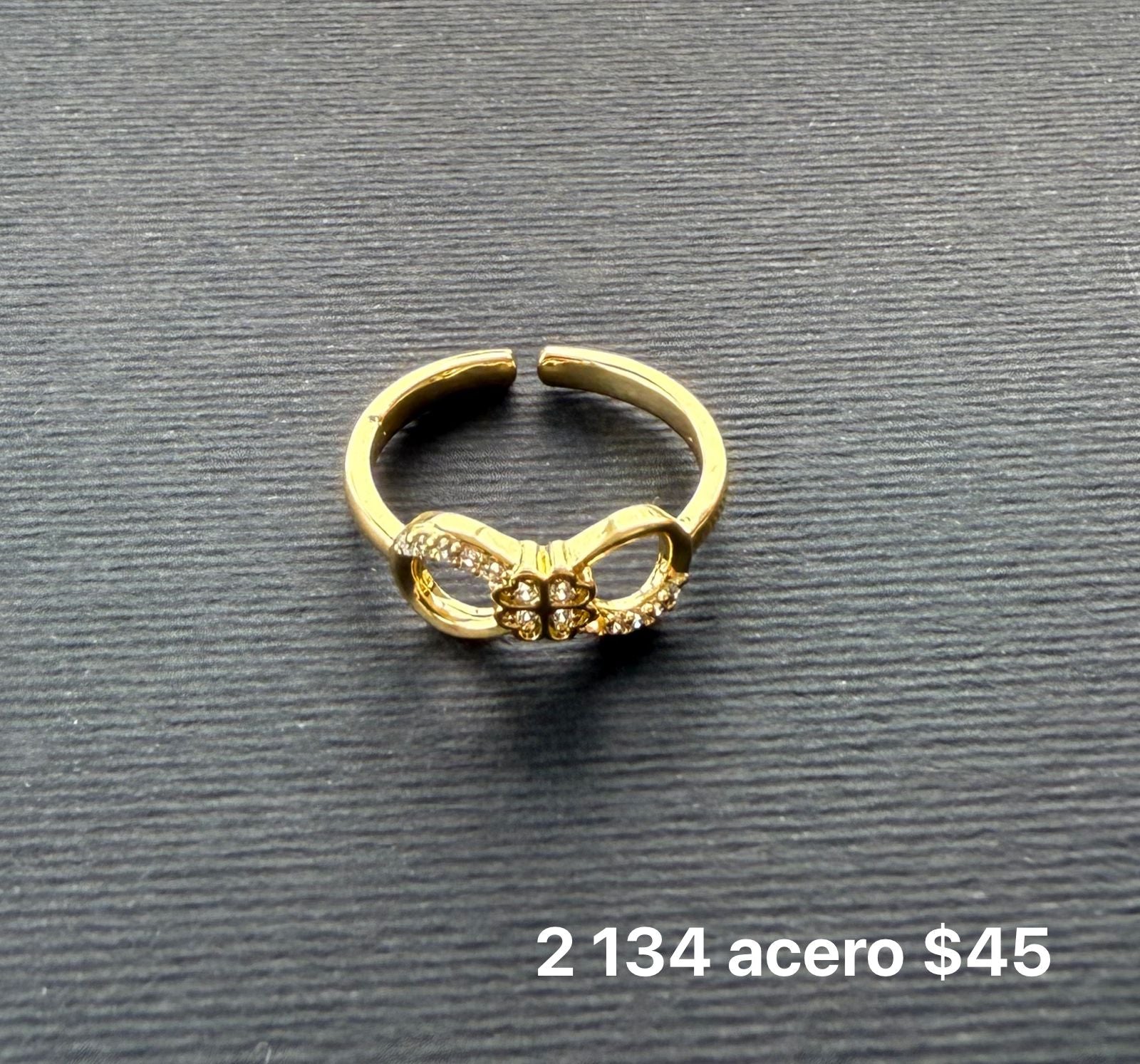 Anillo acero ajustable
