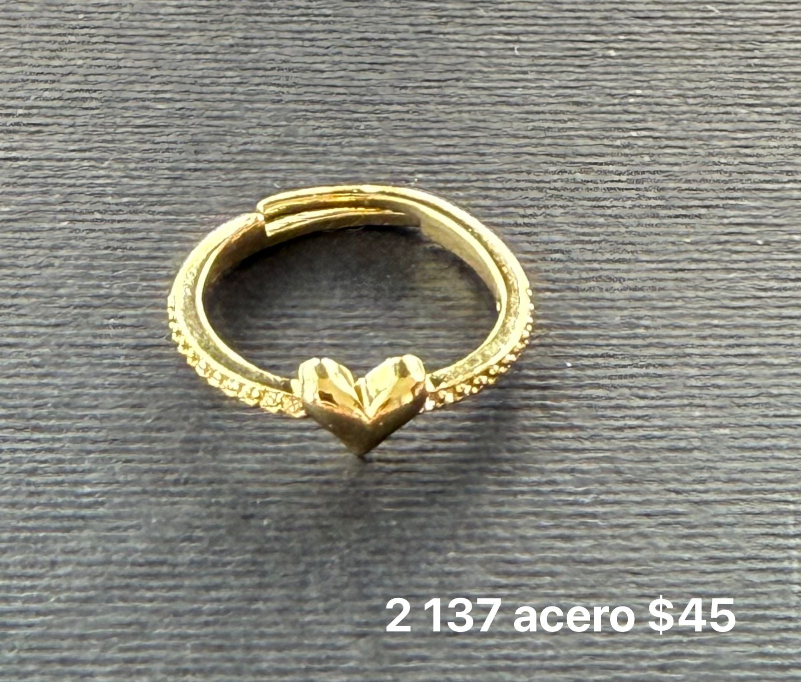 Anillo acero ajustable