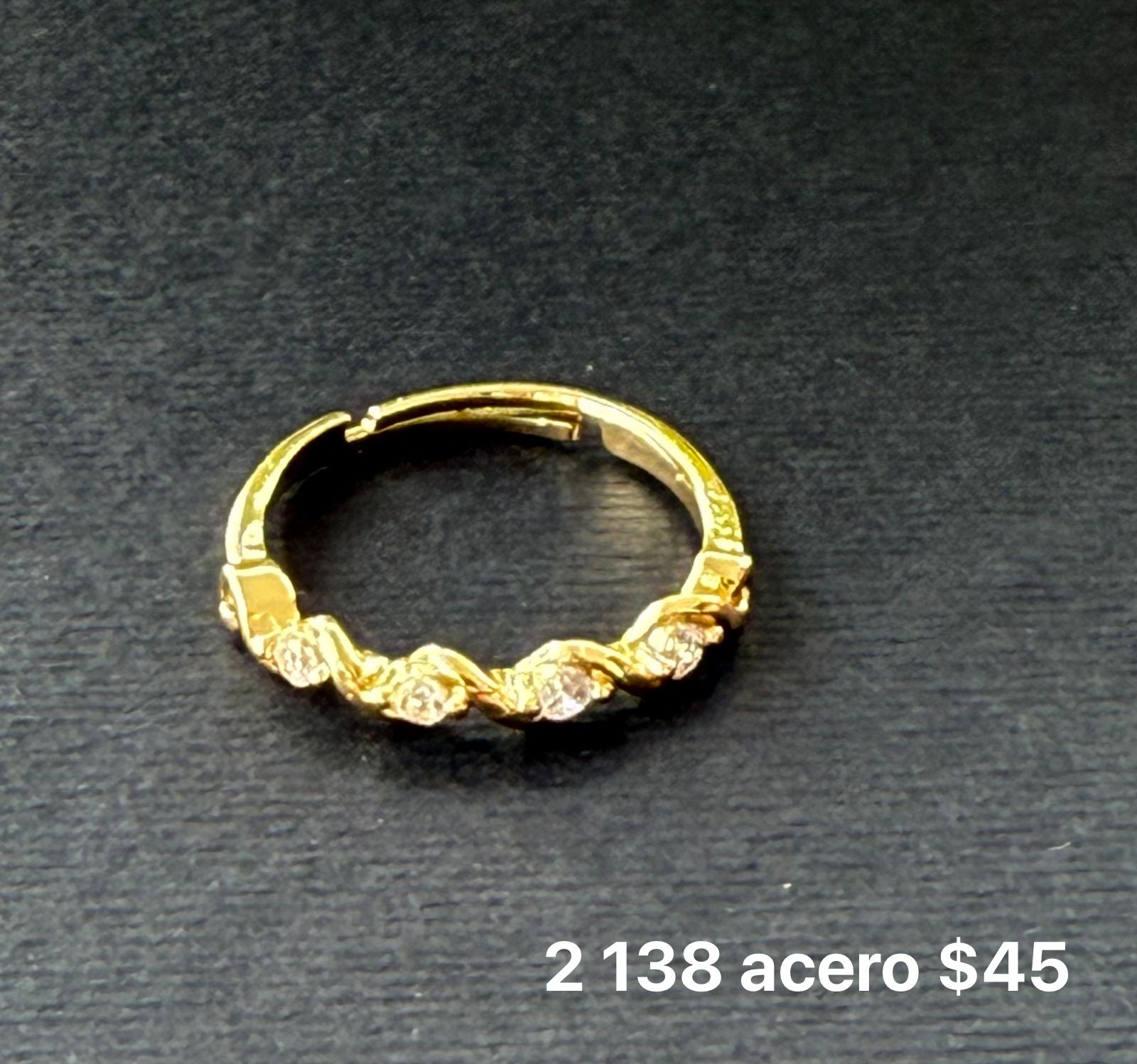 Anillo acero ajustable