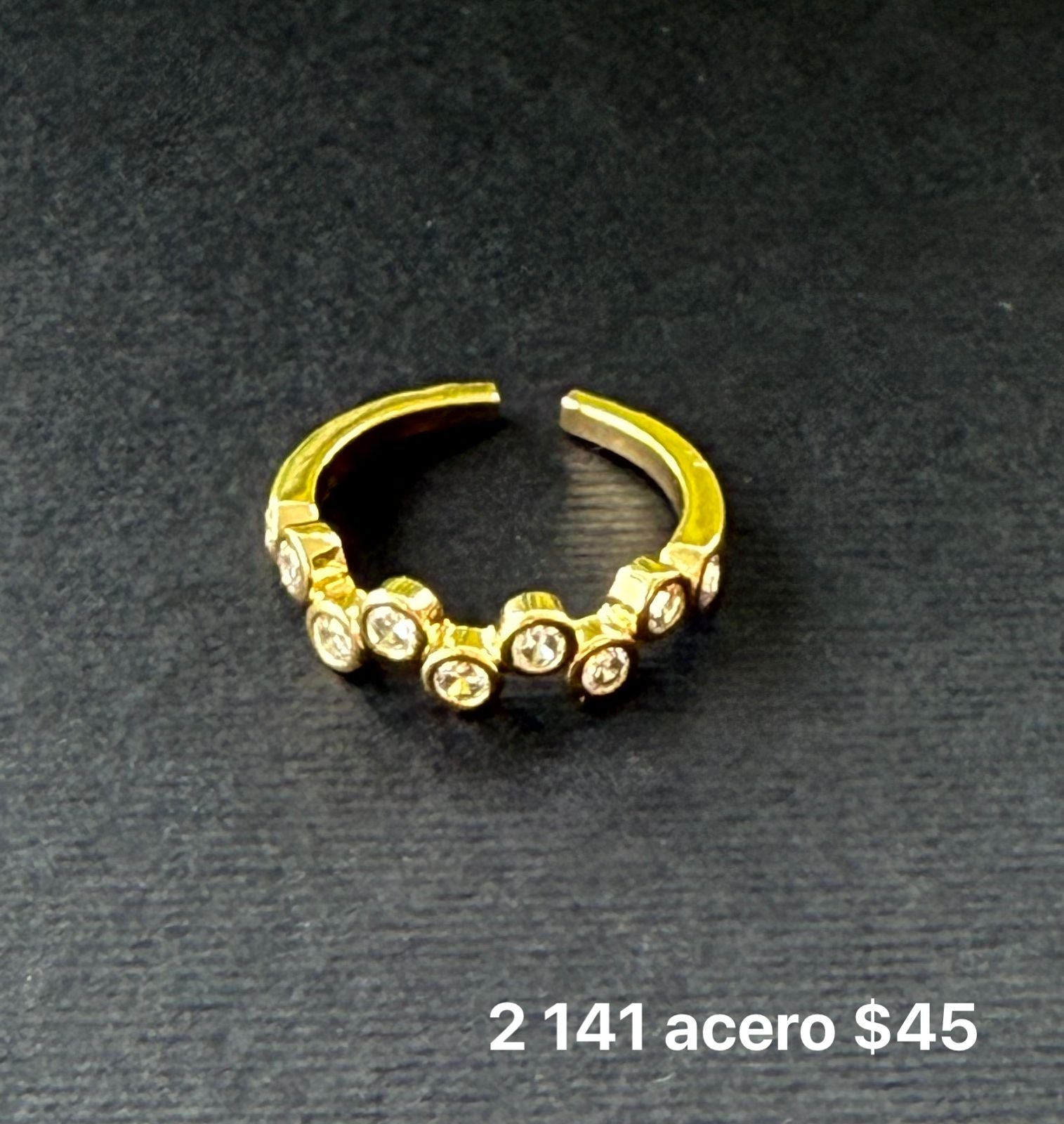 Anillo acero ajustable