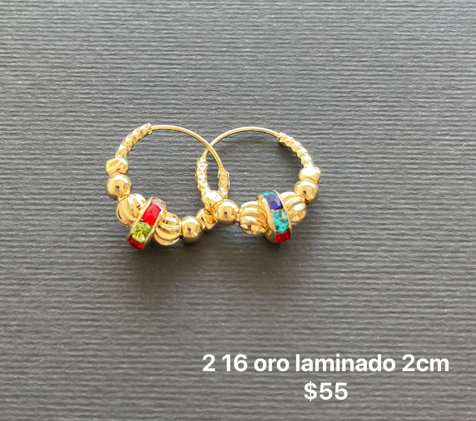 Arracadas oro laminado