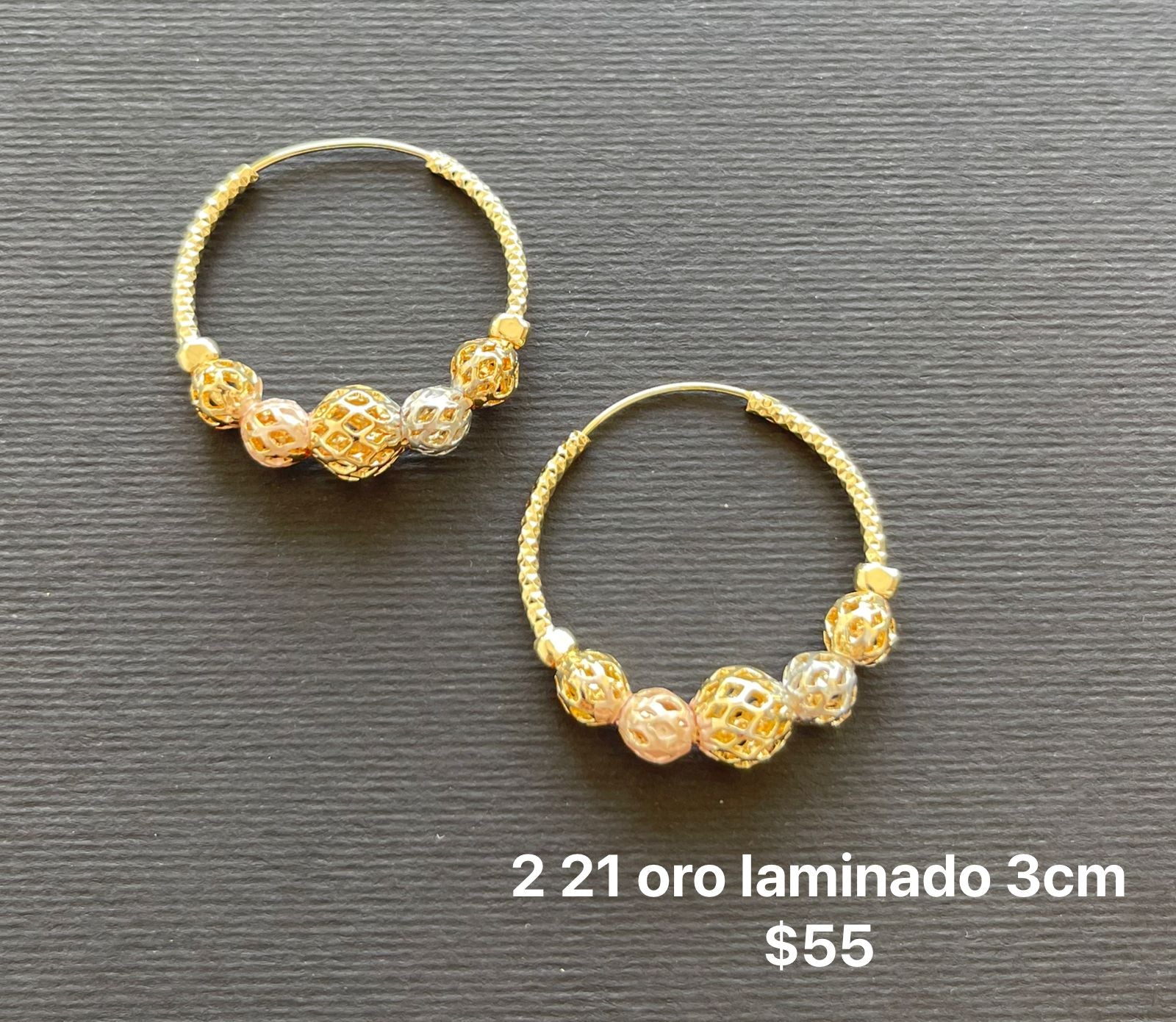 Arracdas oro laminado