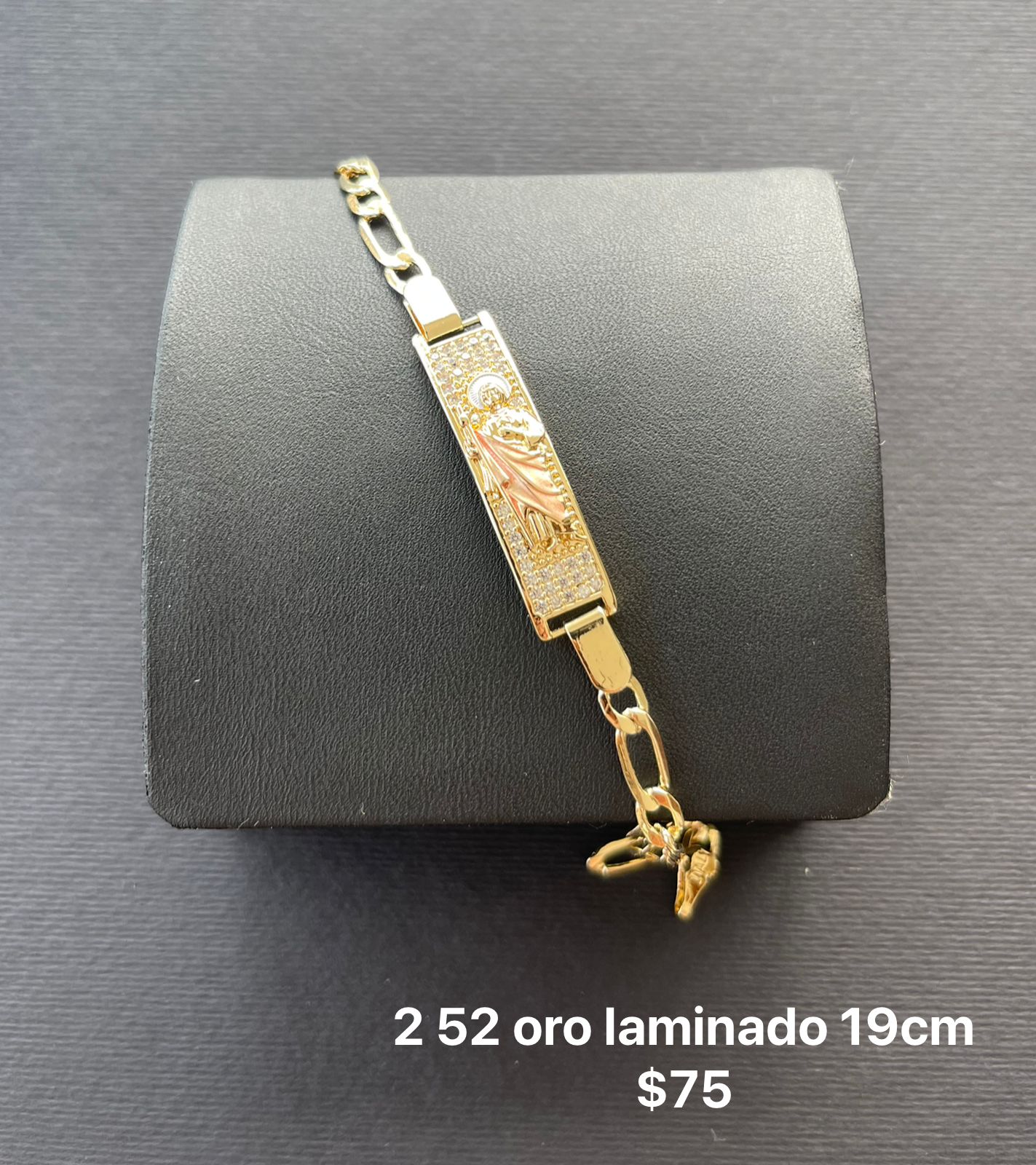 Esclava oro laminado con piedra