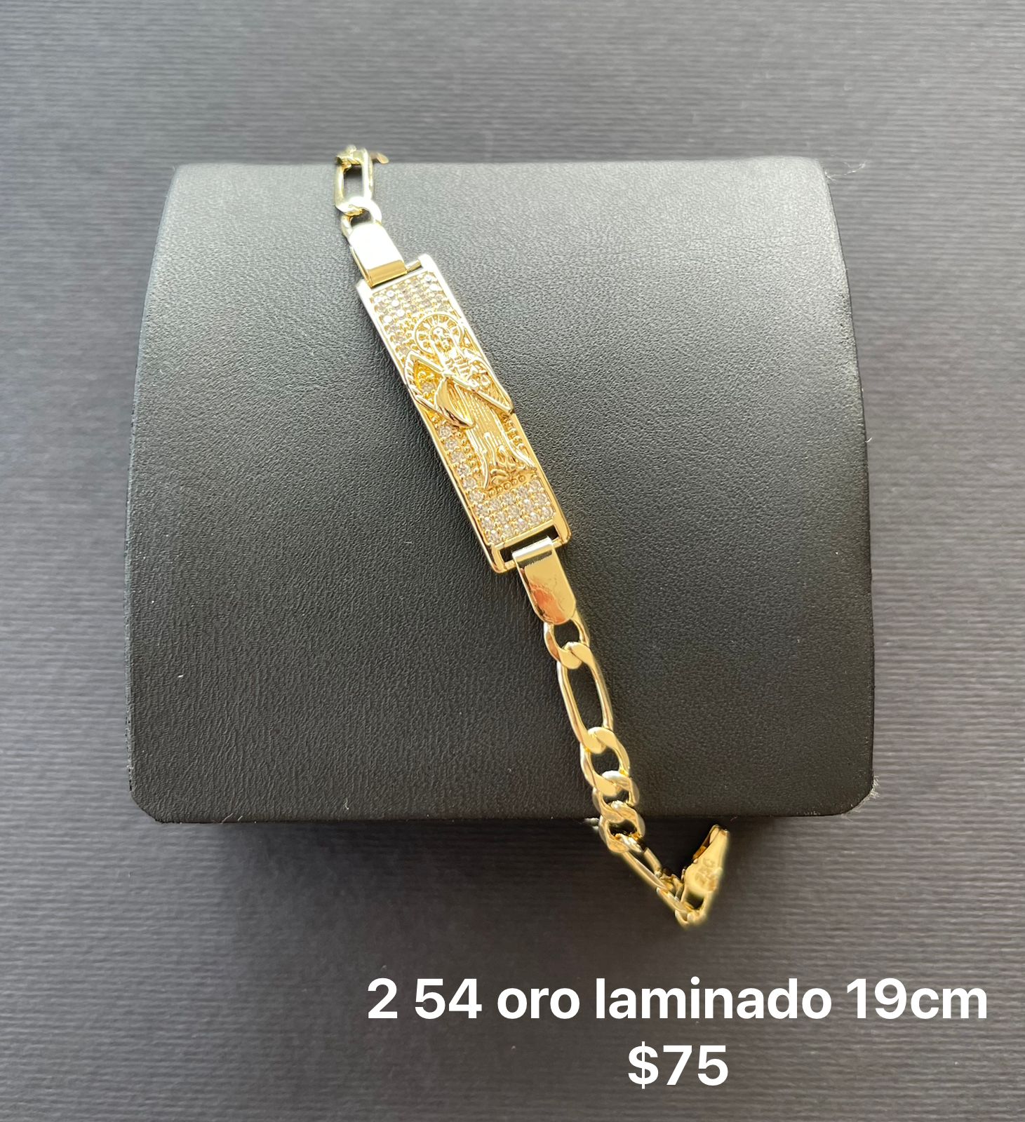 Esclava oro laminado con piedra