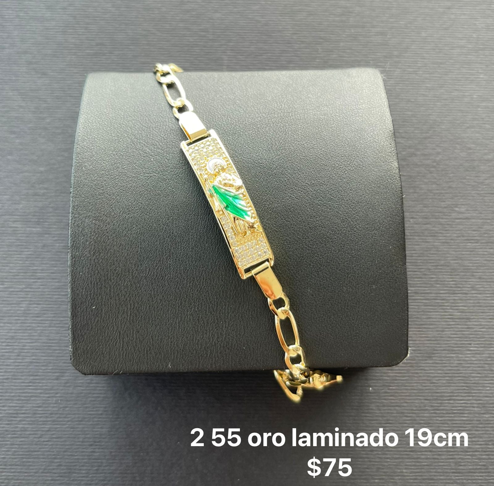 Esclava oro laminado con piedra