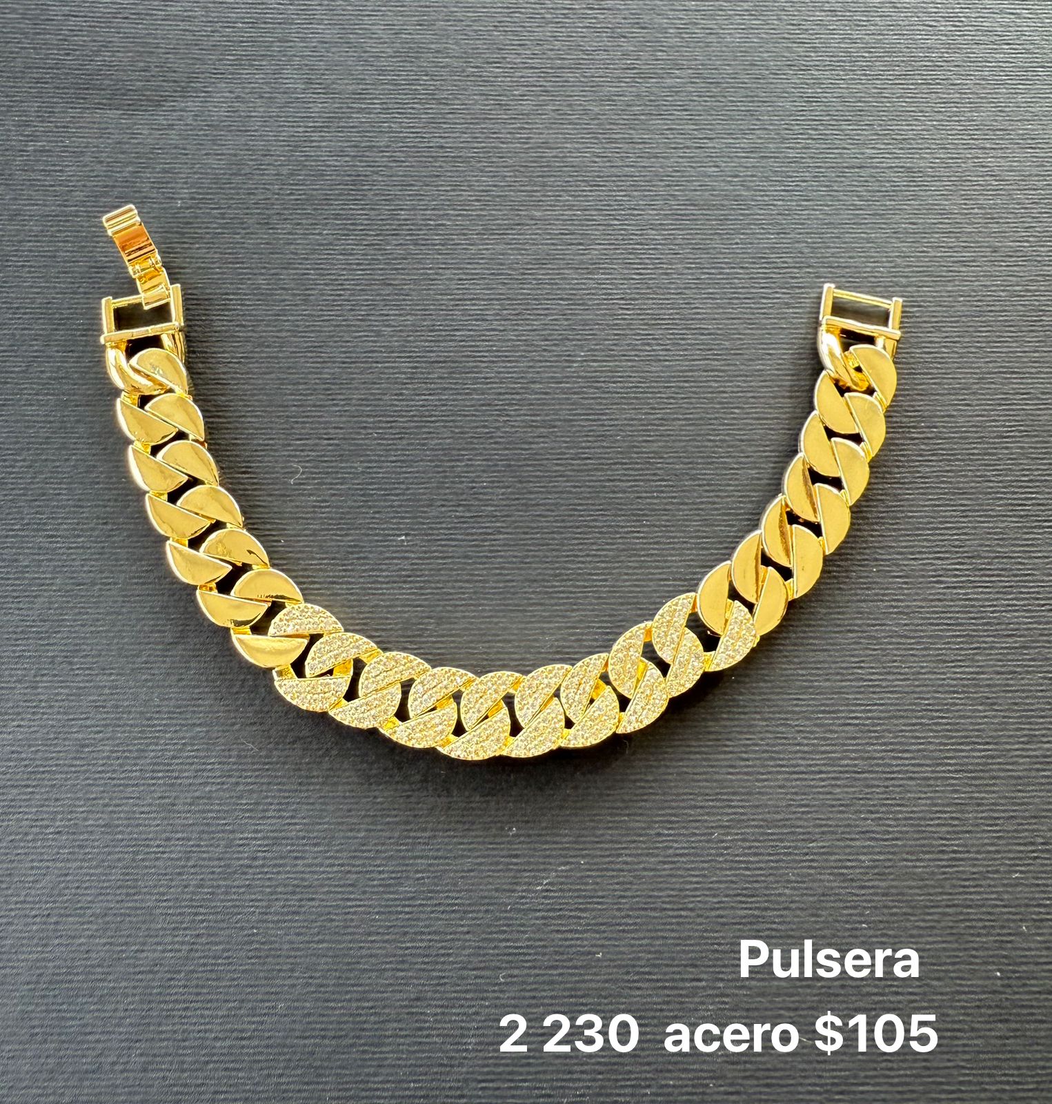 Pulsera cubana acero