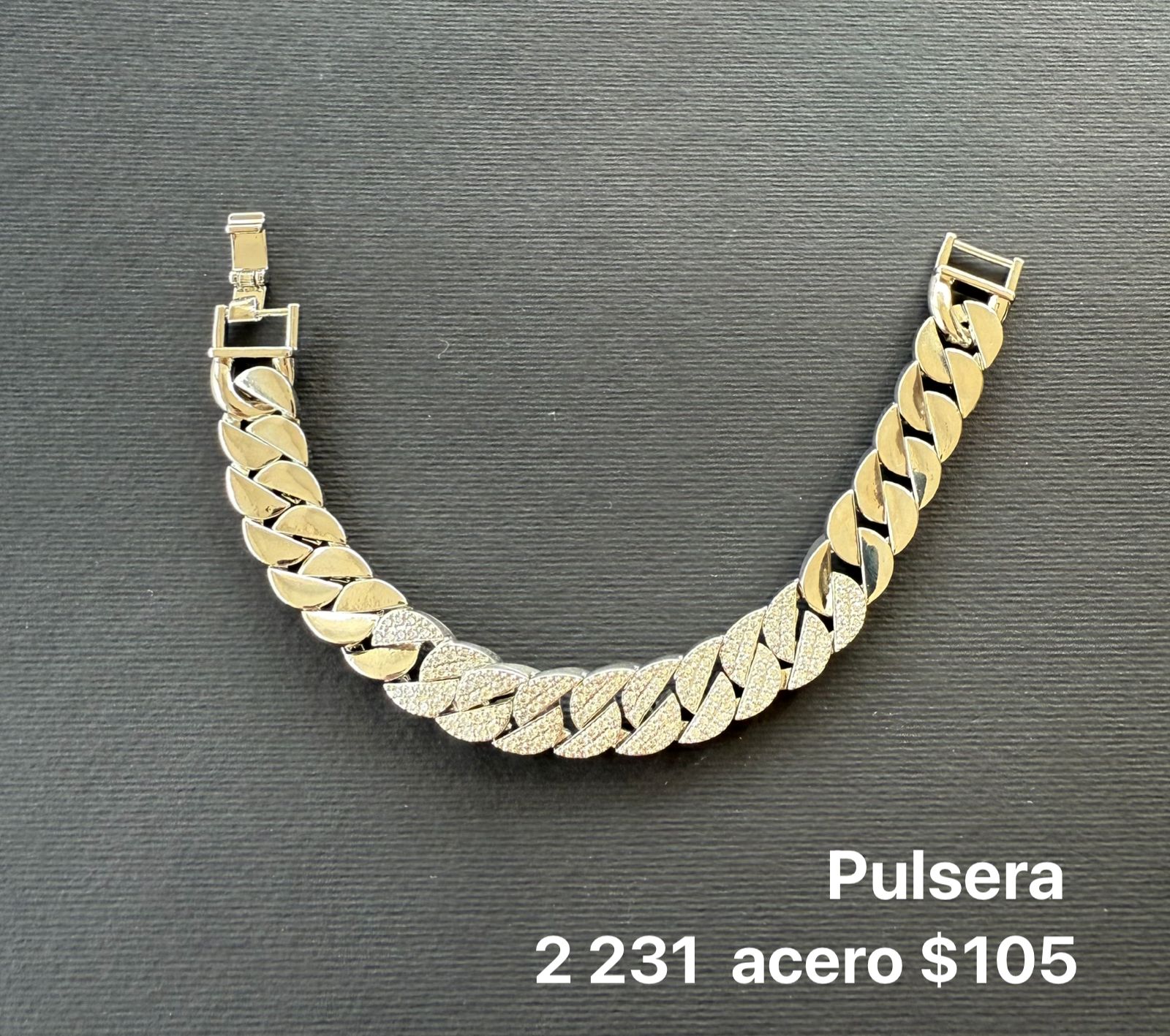 Pulsera cubana acero
