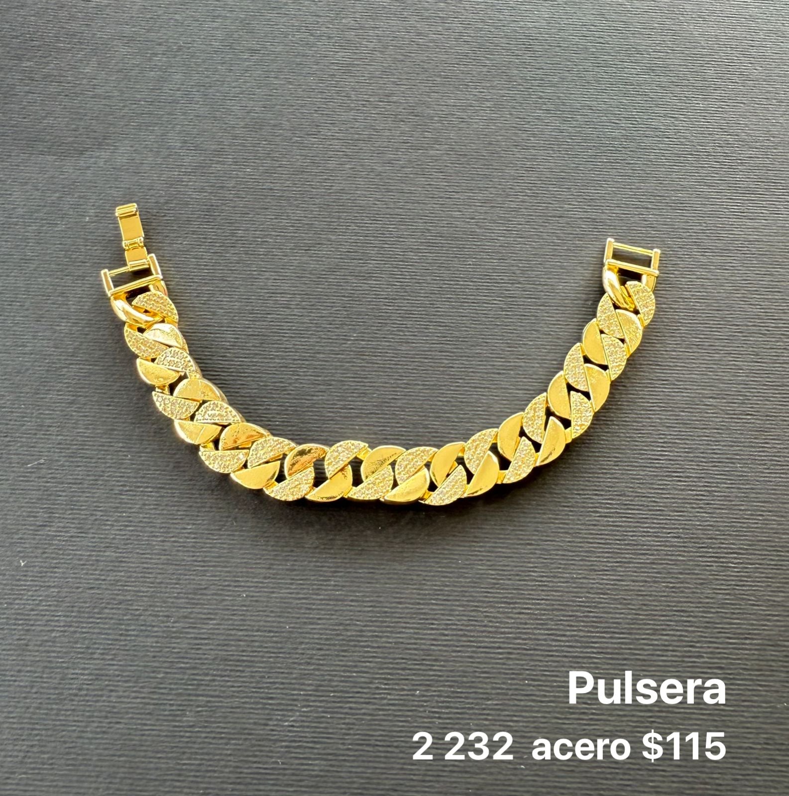 Pulsera cubana acero