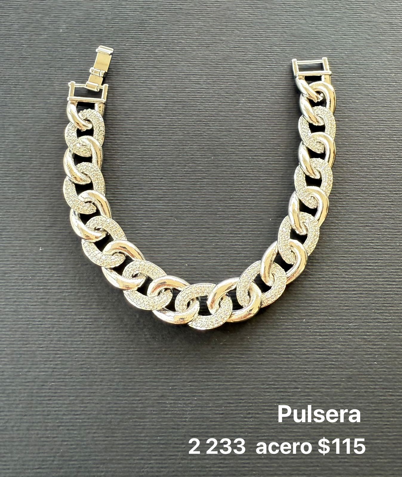Pulsera cubana acero
