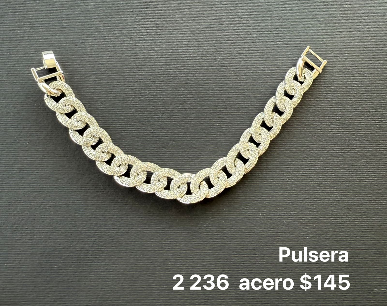 Pulsera cubana acero