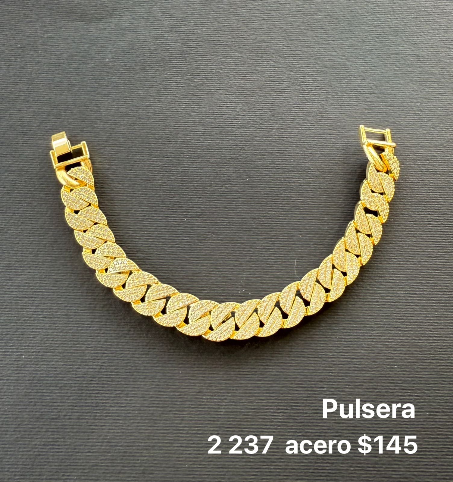 Pulsera cubana acero