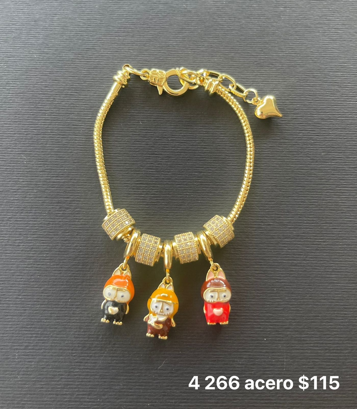 Pulsera acero tipo pandora