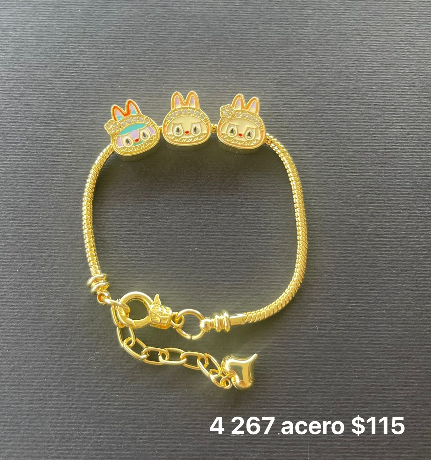 Pulsera acero tipo pandora