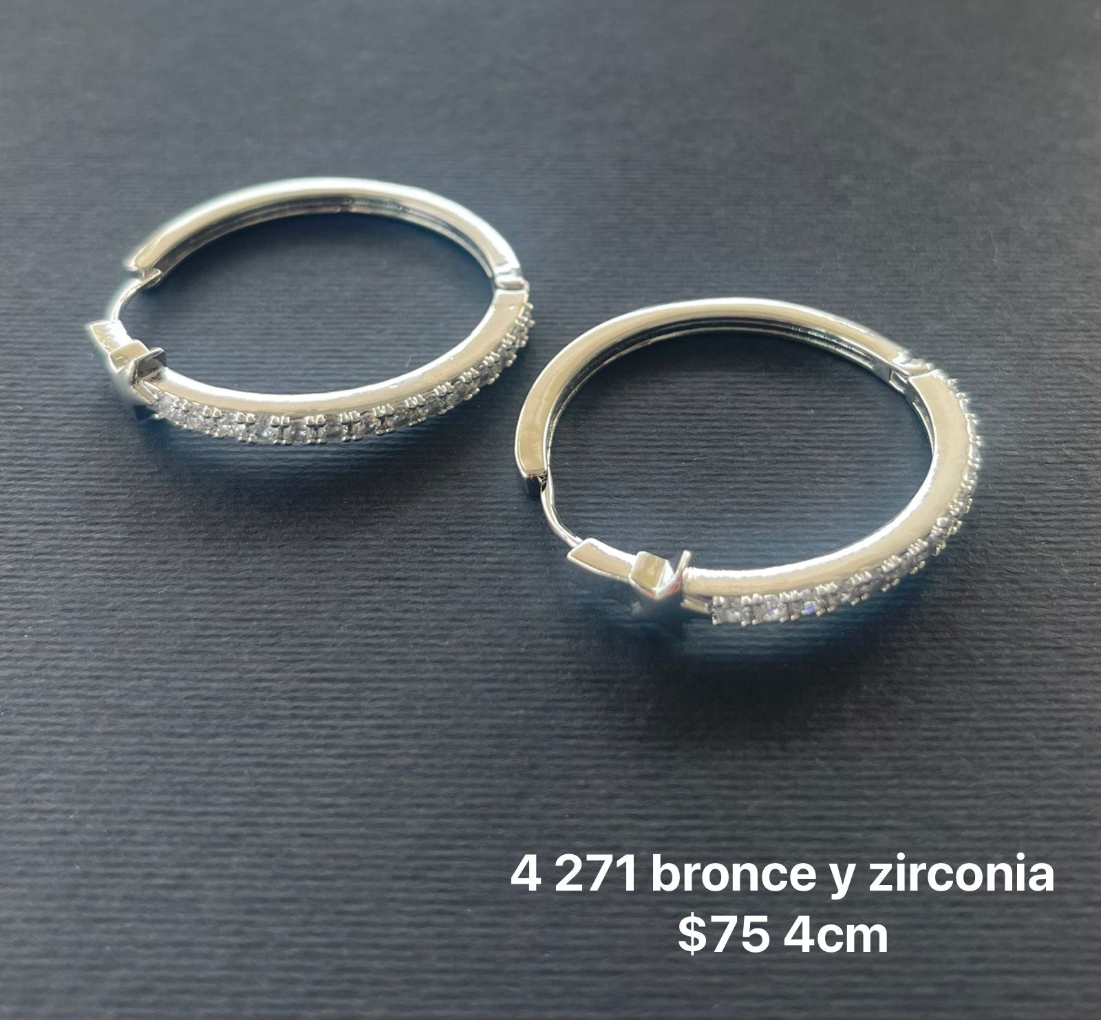 Arracadas bronce y zirconia
