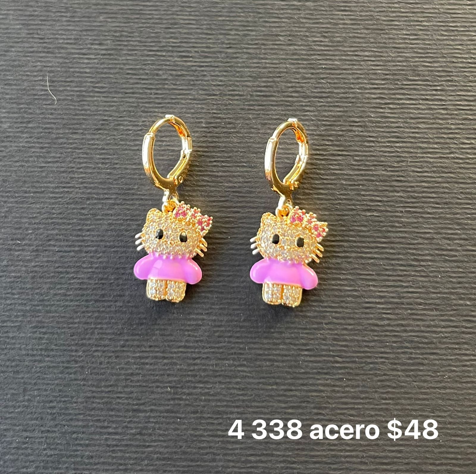 Aretes Kitty acero