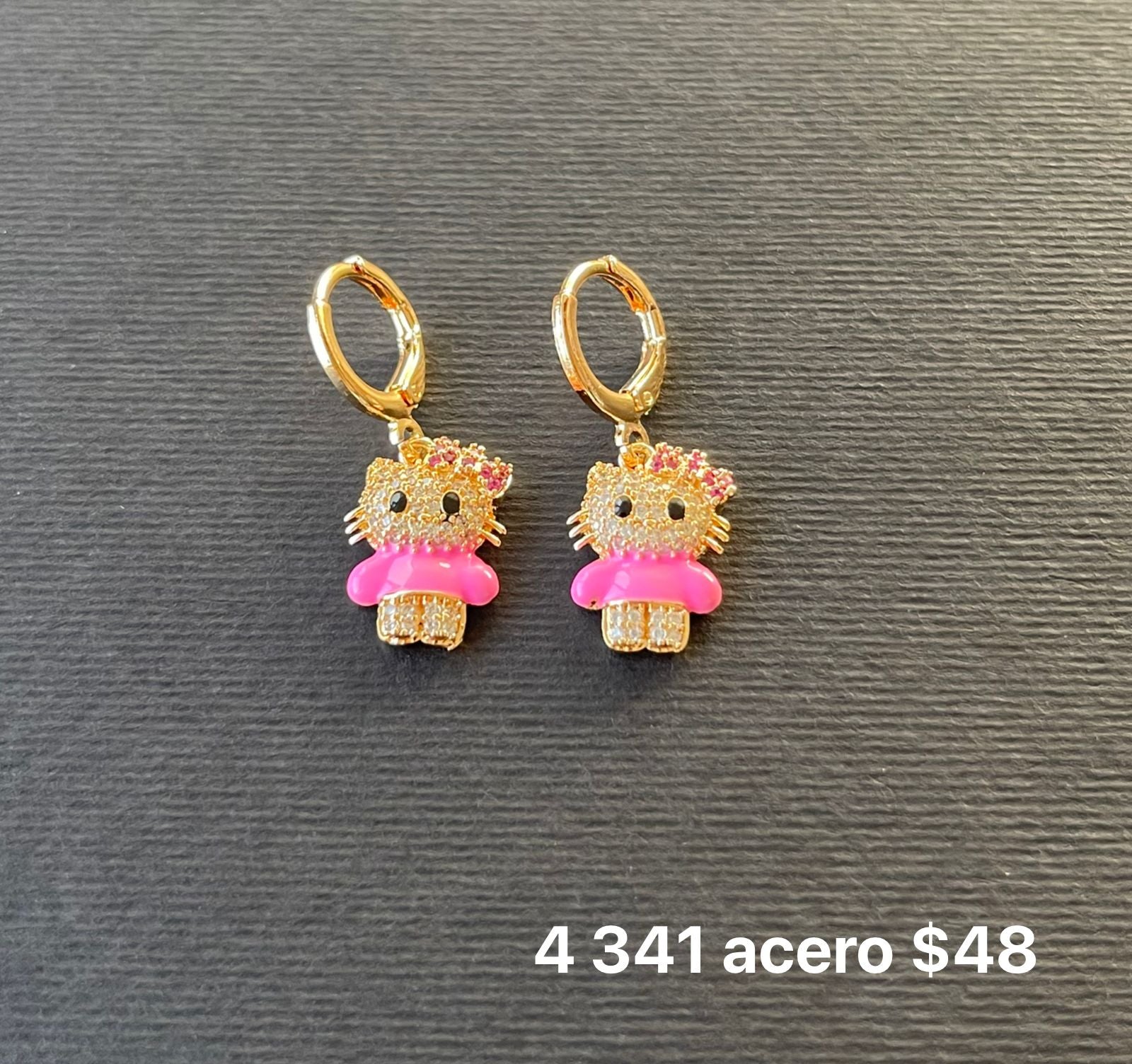 Aretes Kitty acero