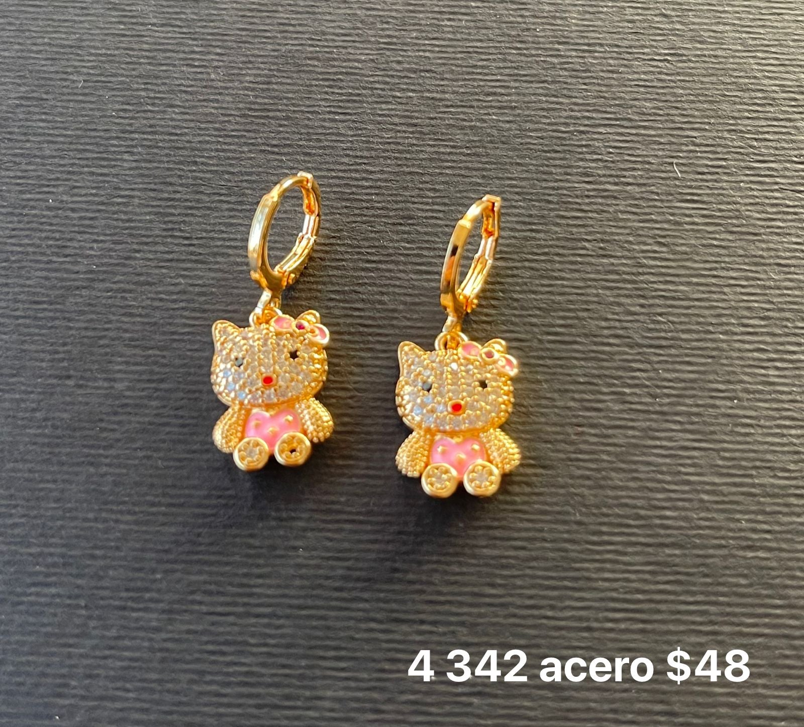Aretes Kitty acero