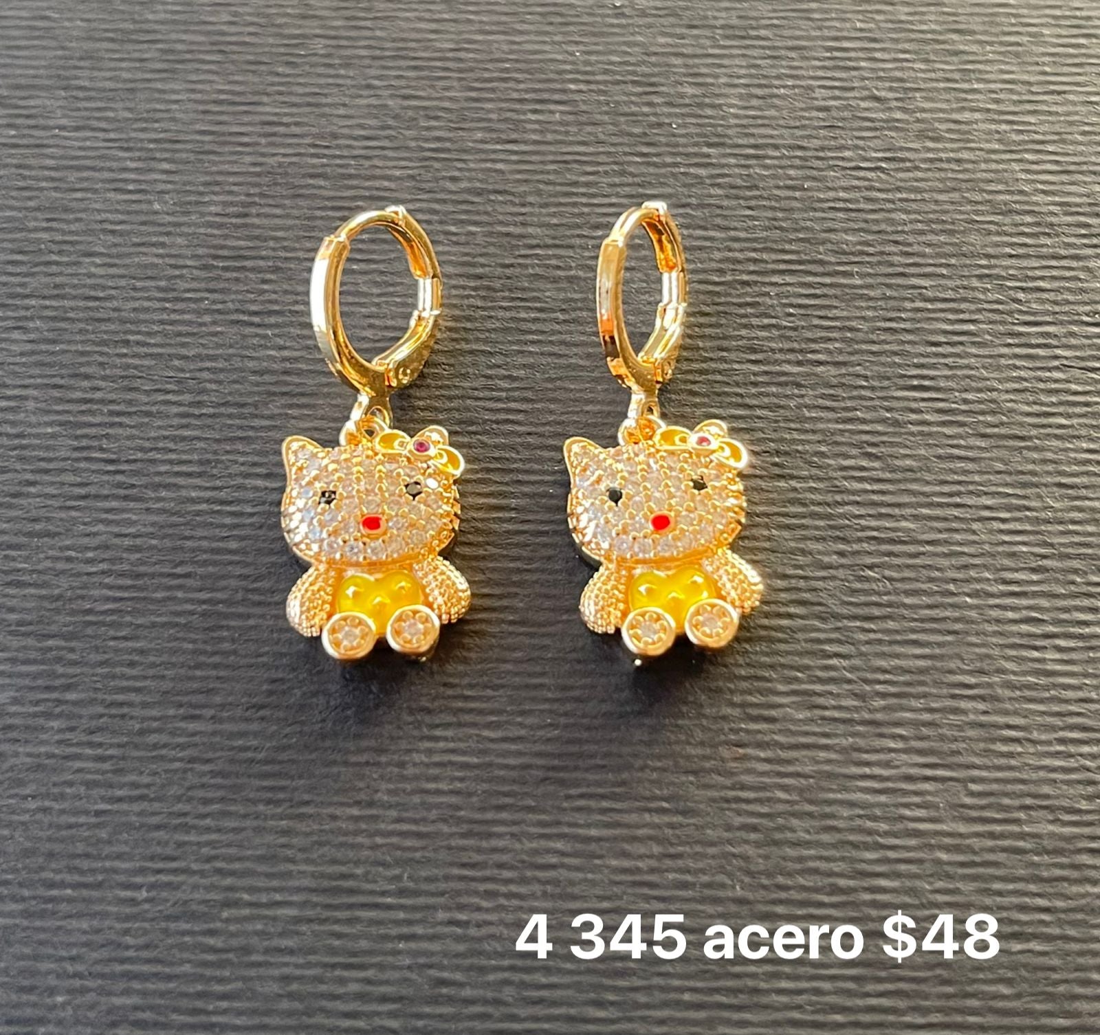 Aretes Kitty acero