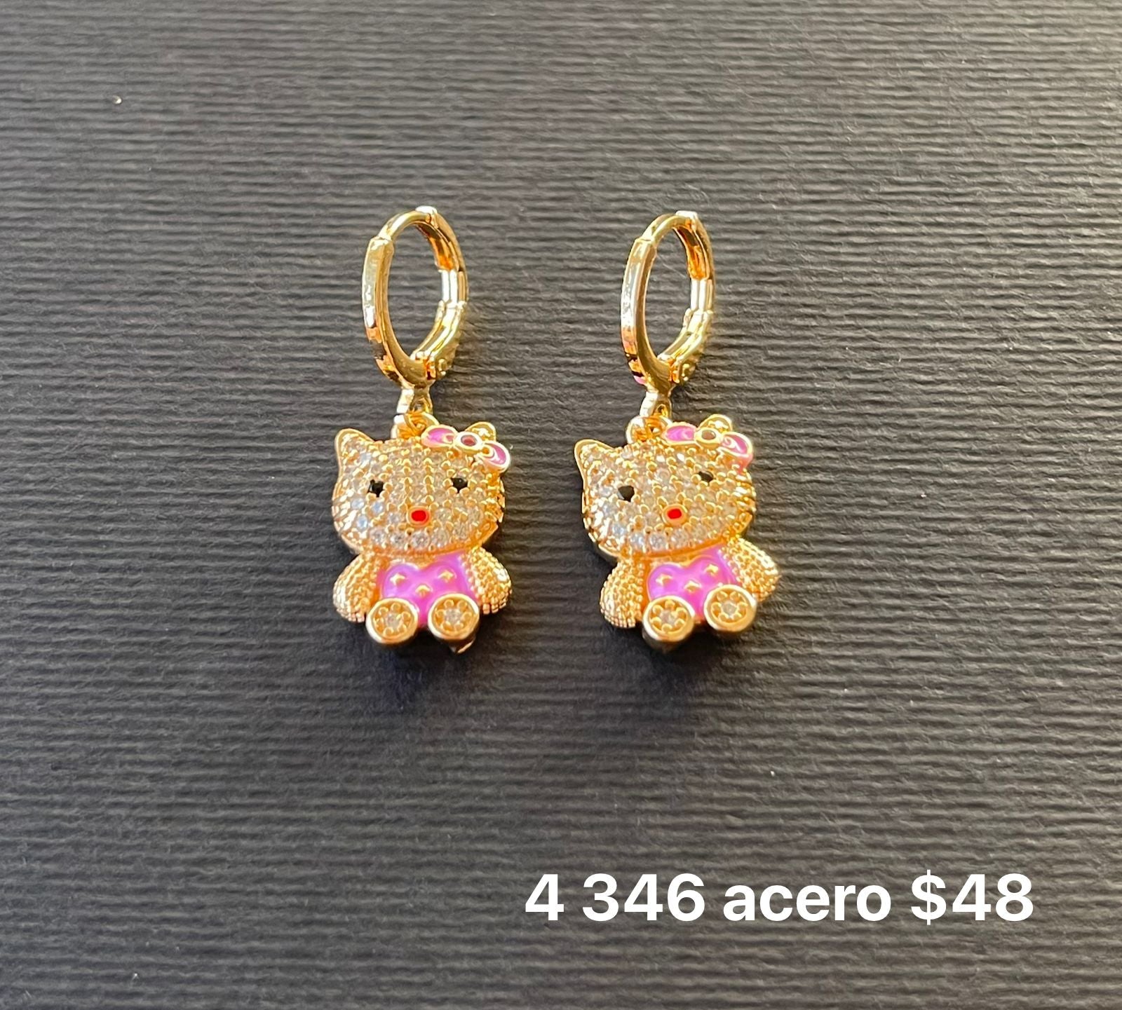 Aretes Kitty acero