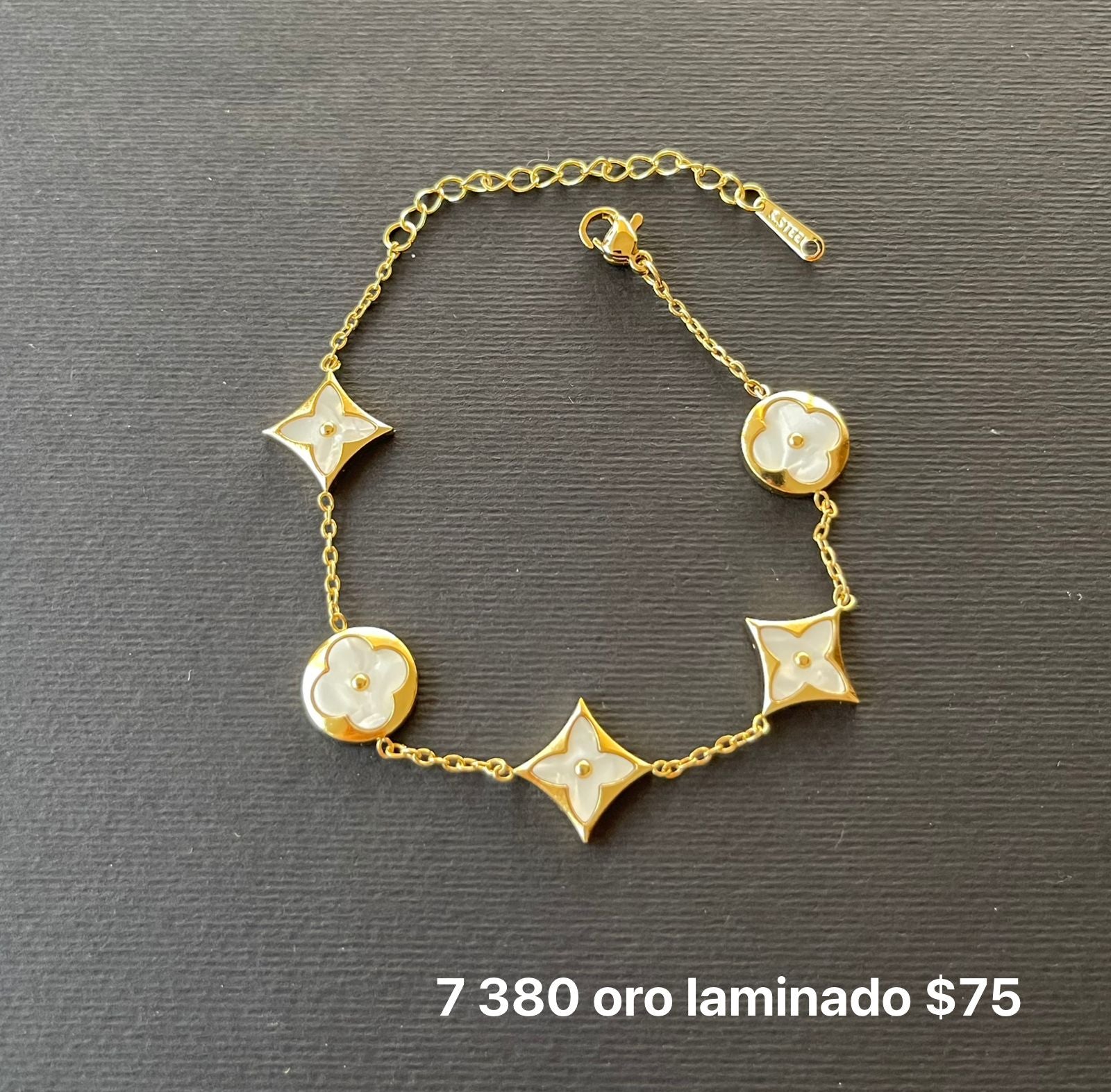 Pulsera LV oro laminado