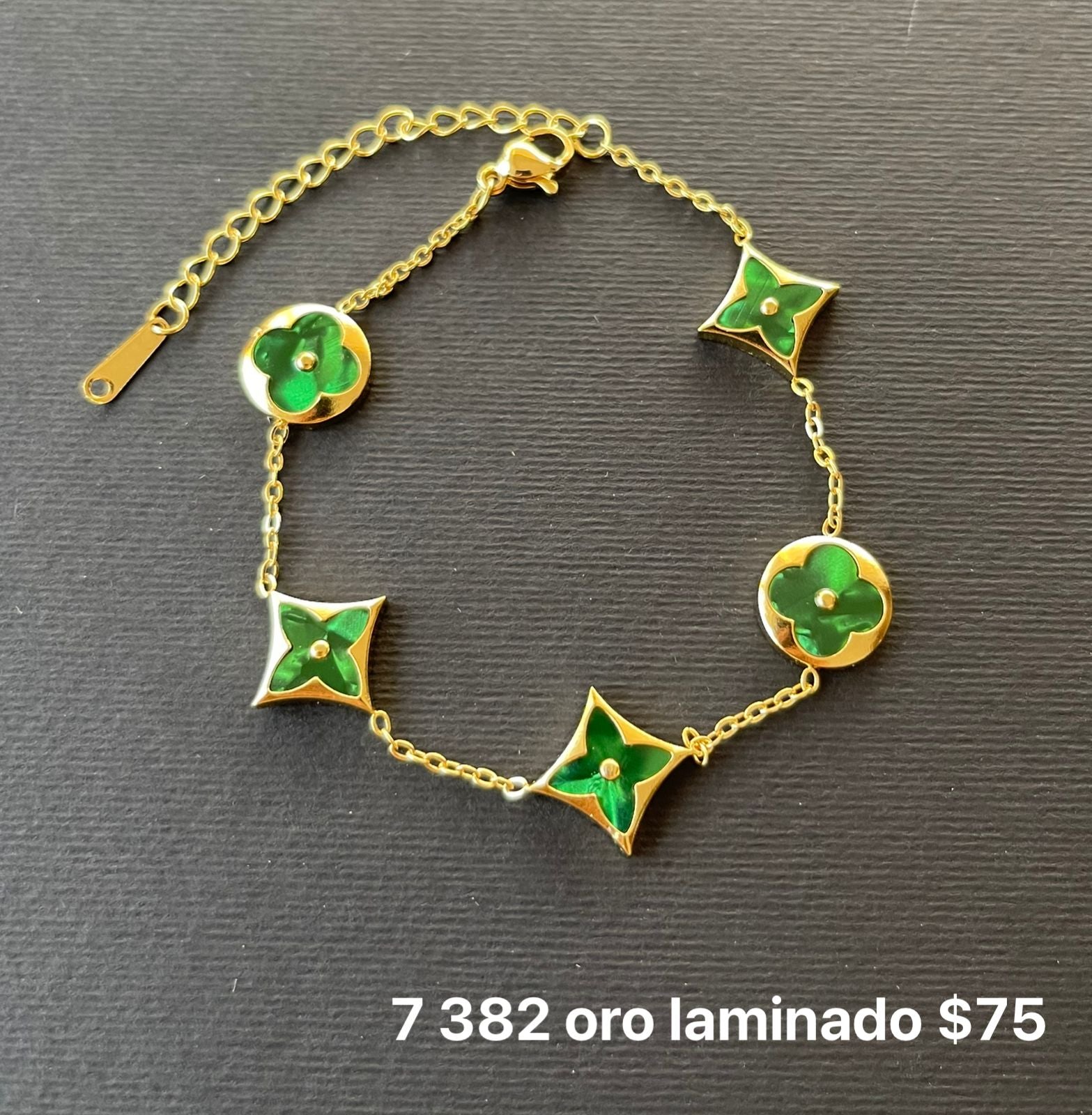 Pulsera LV oro laminado