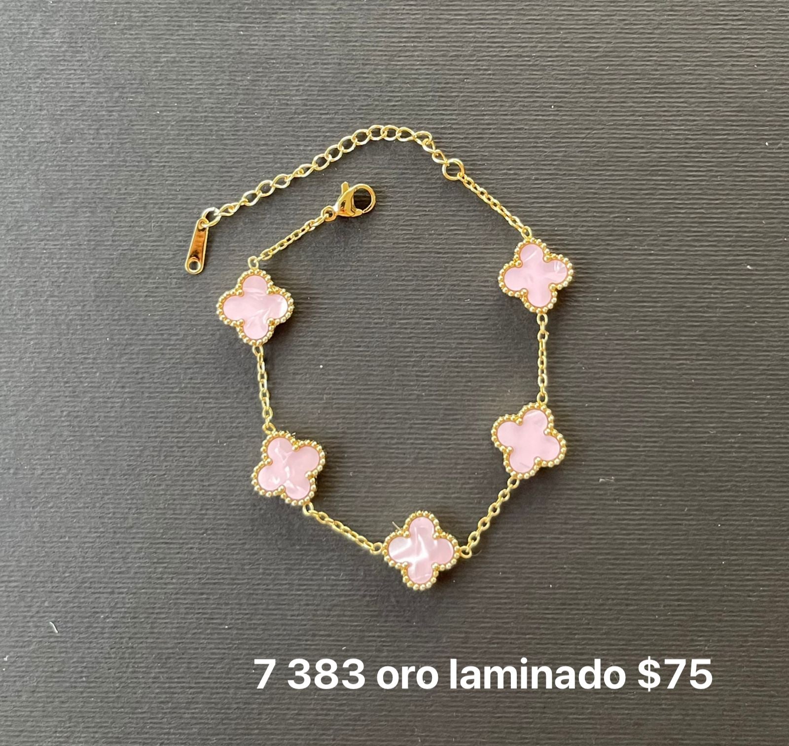 Pulsera Van Cleef oro laminado