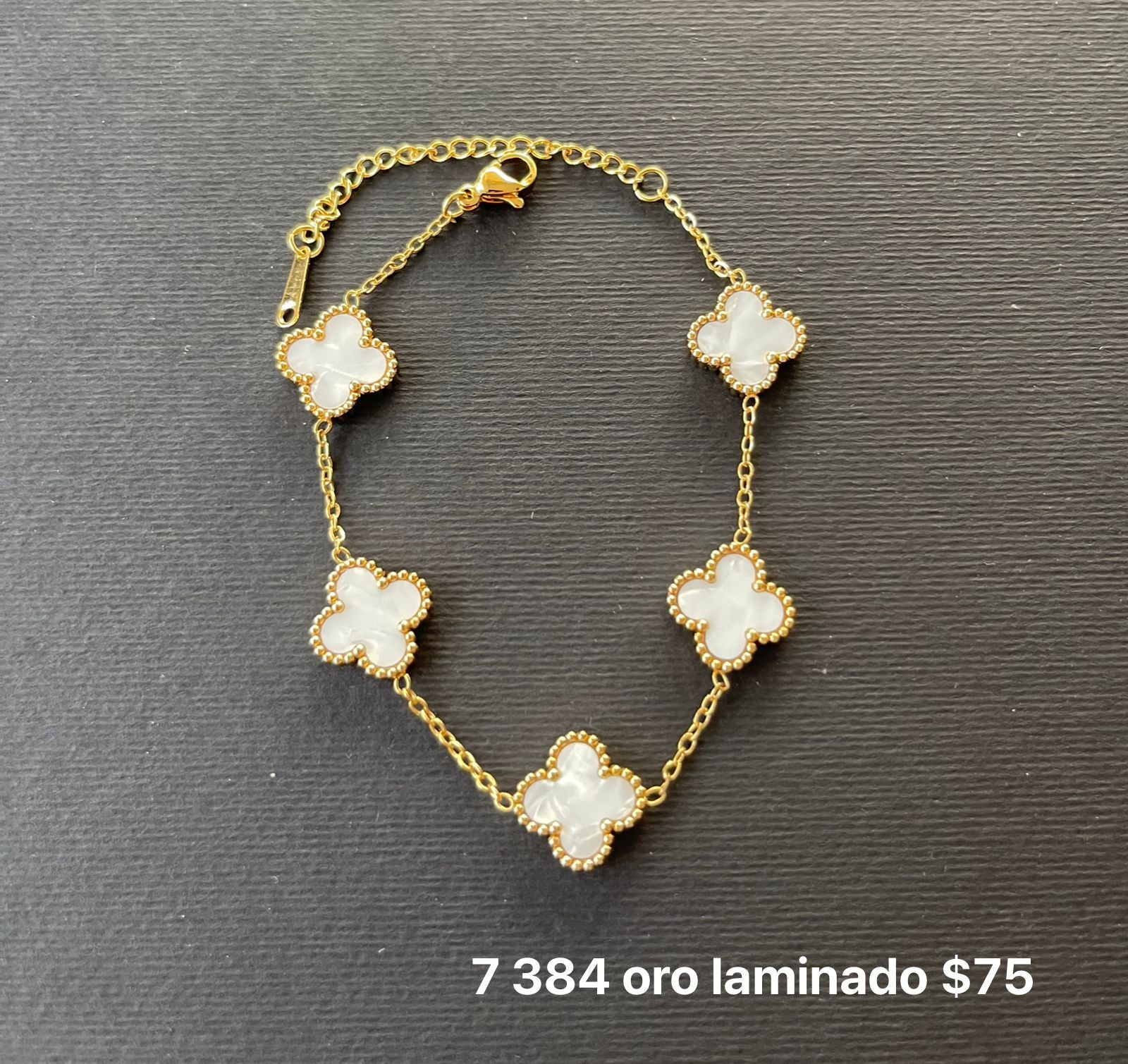 Pulsera Van Cleef oro laminado