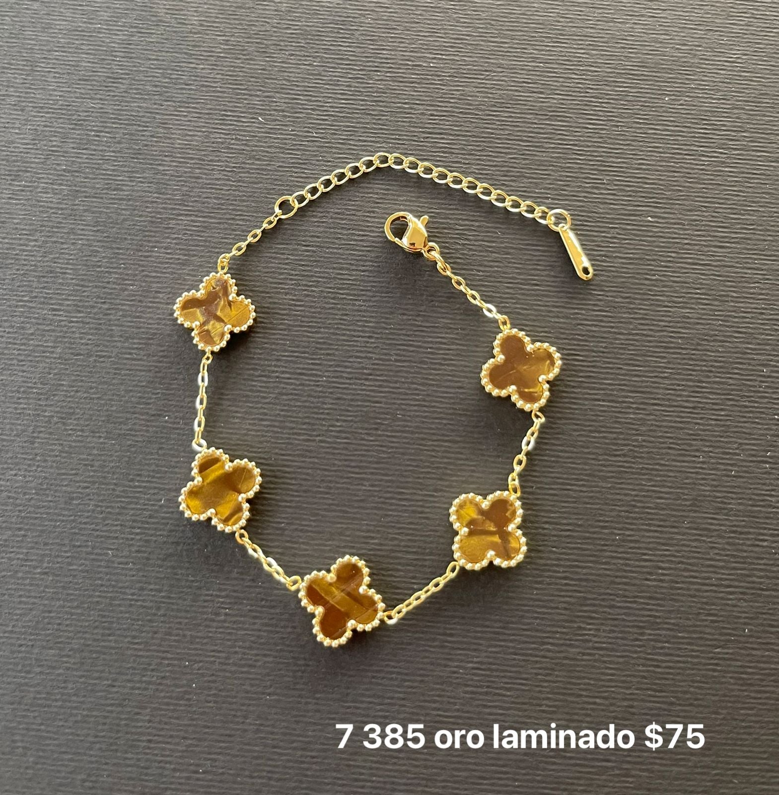 Pulsera Van Cleef oro laminado