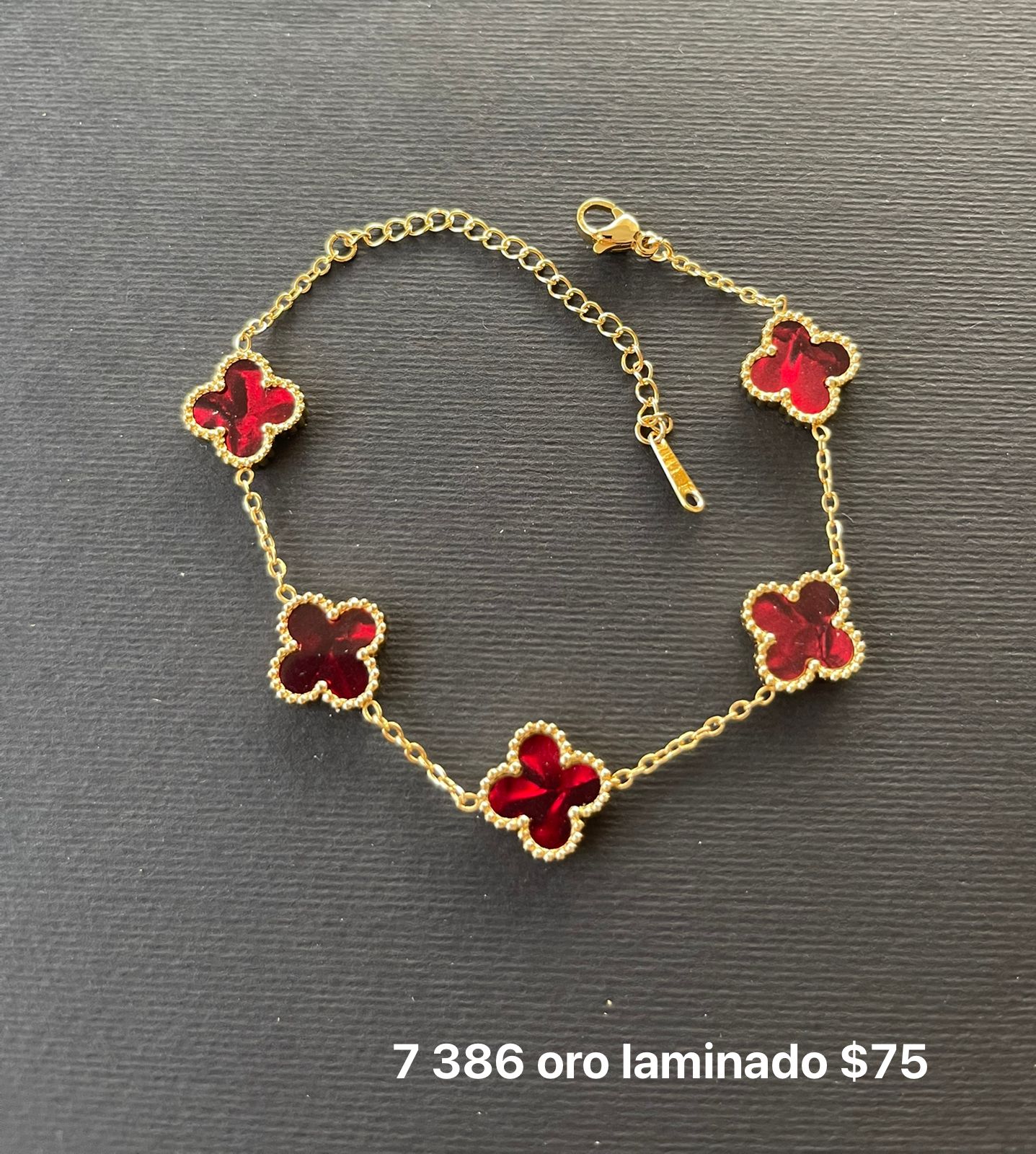 Pulsera Van Cleef oro laminado