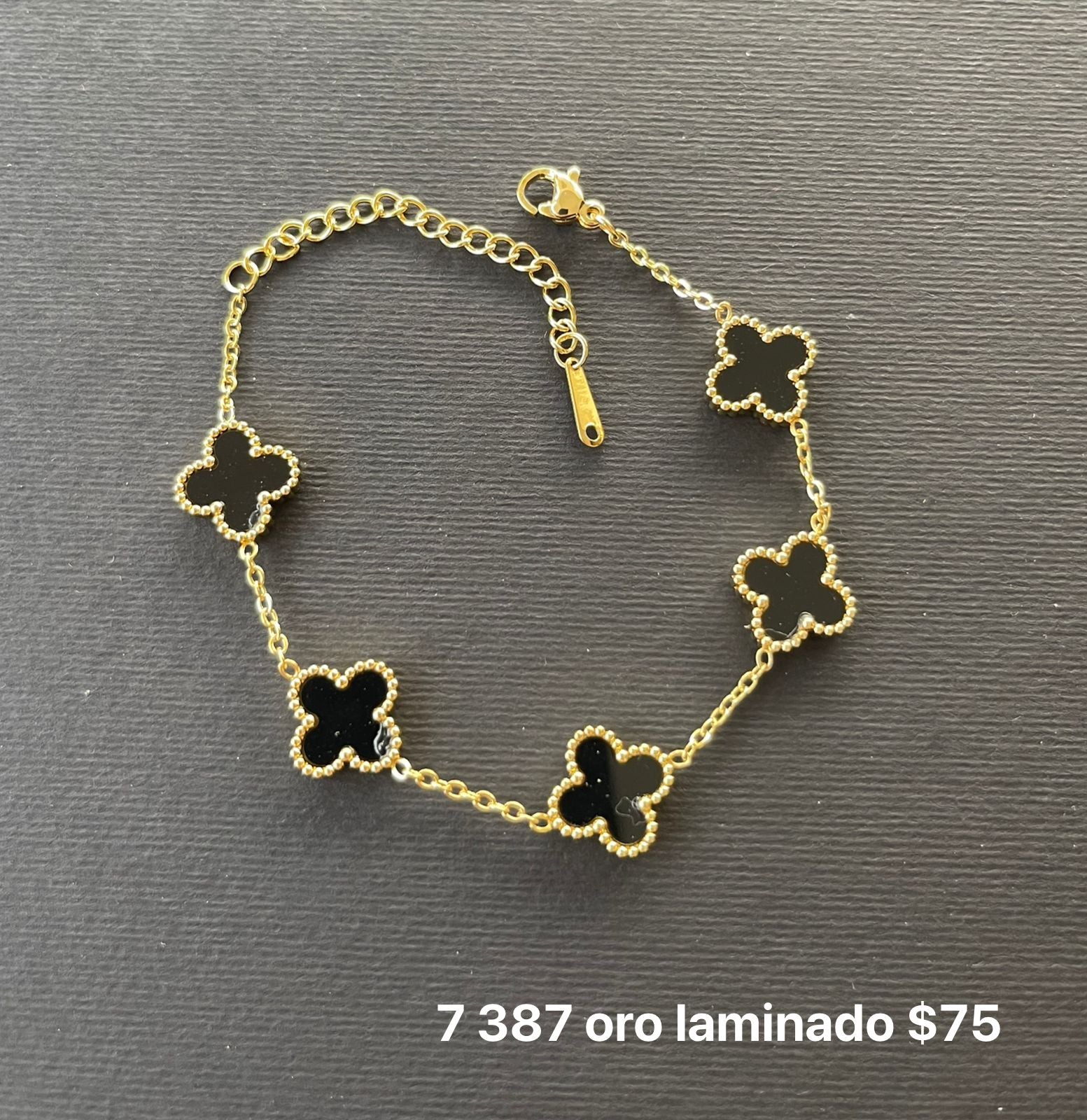 Pulsera Van Cleef oro laminado