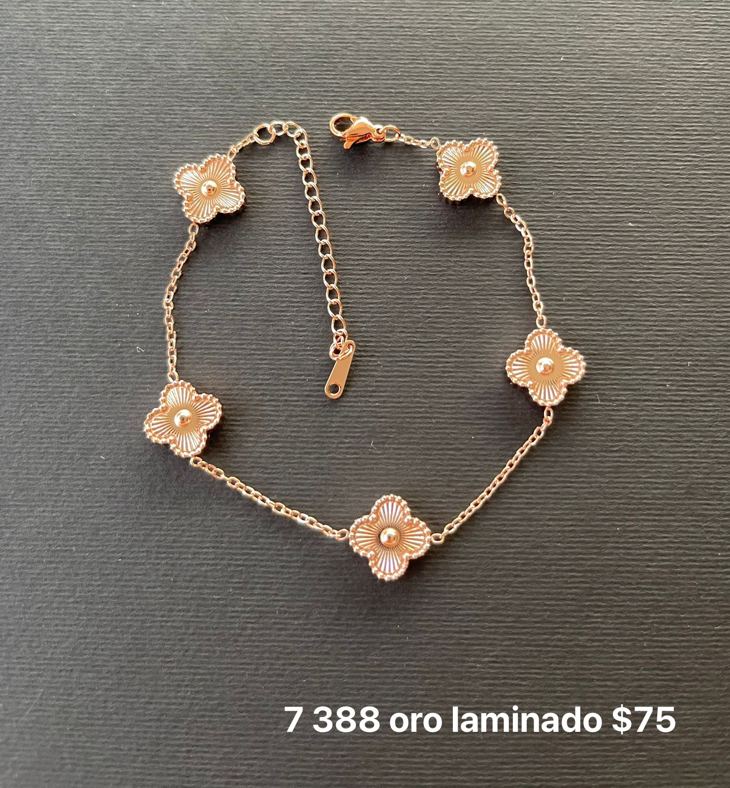 Pulsera Van Cleef oro laminado