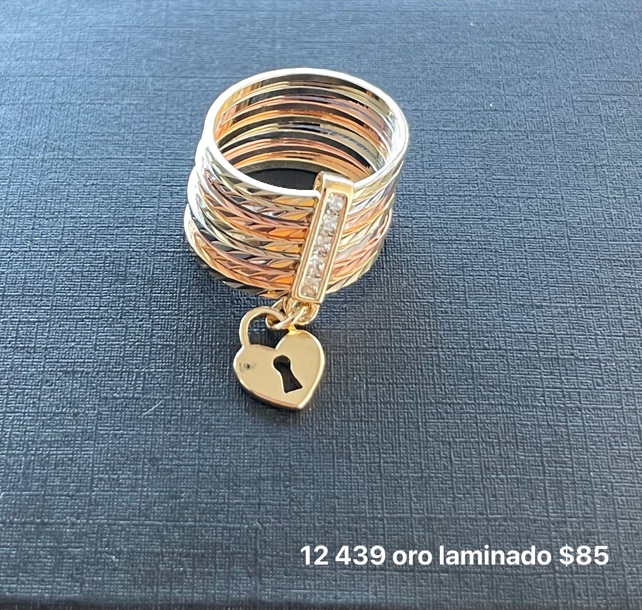 Anillo semanario oro laminado