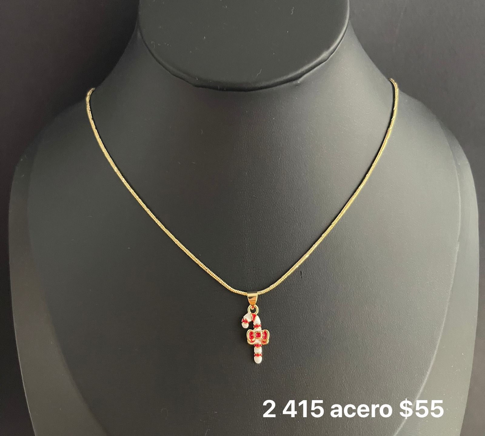 Collar navideño acero inox