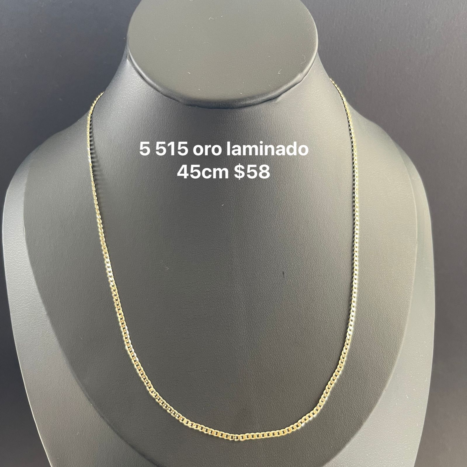 Cadena oro laminado