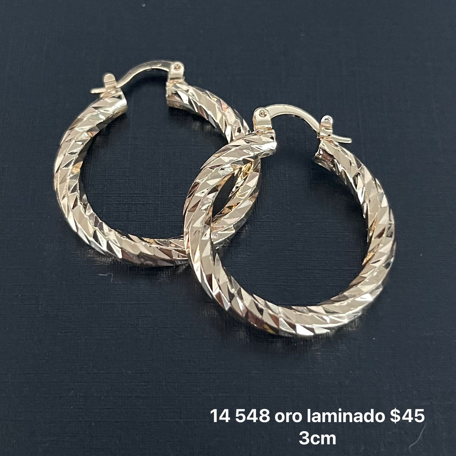 Arracadas oro laminado