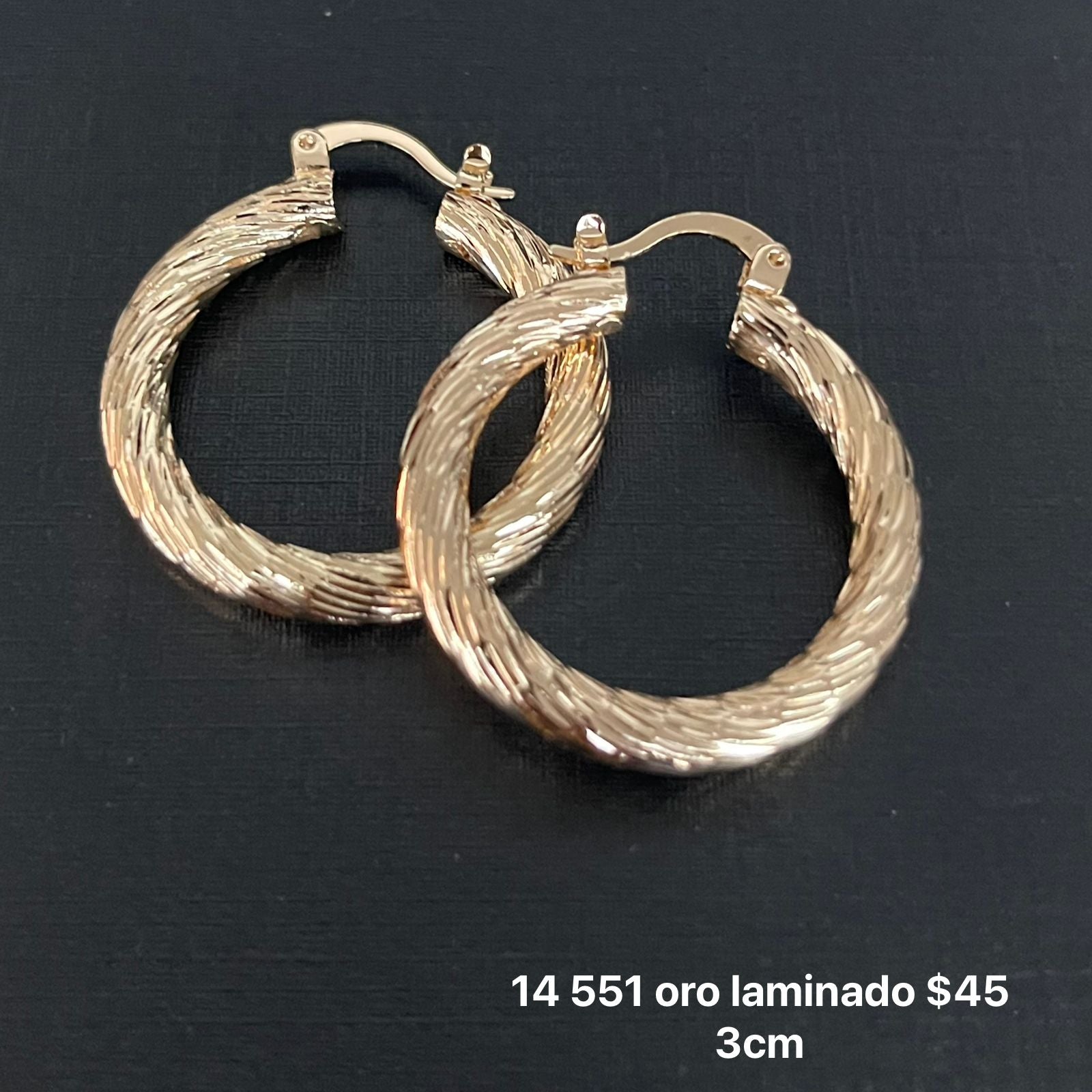 Arracadas oro laminado