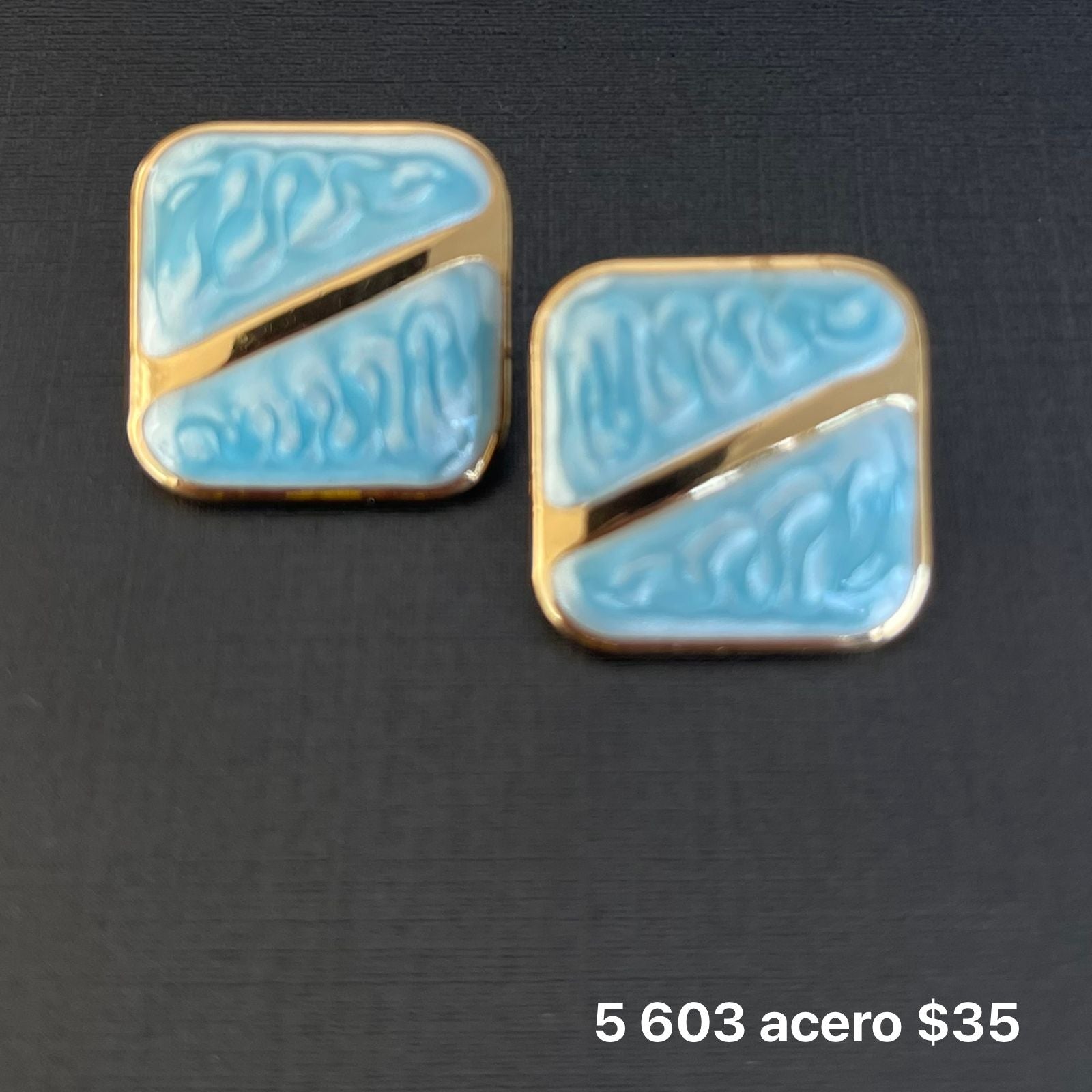 Aretes acero esmaltado