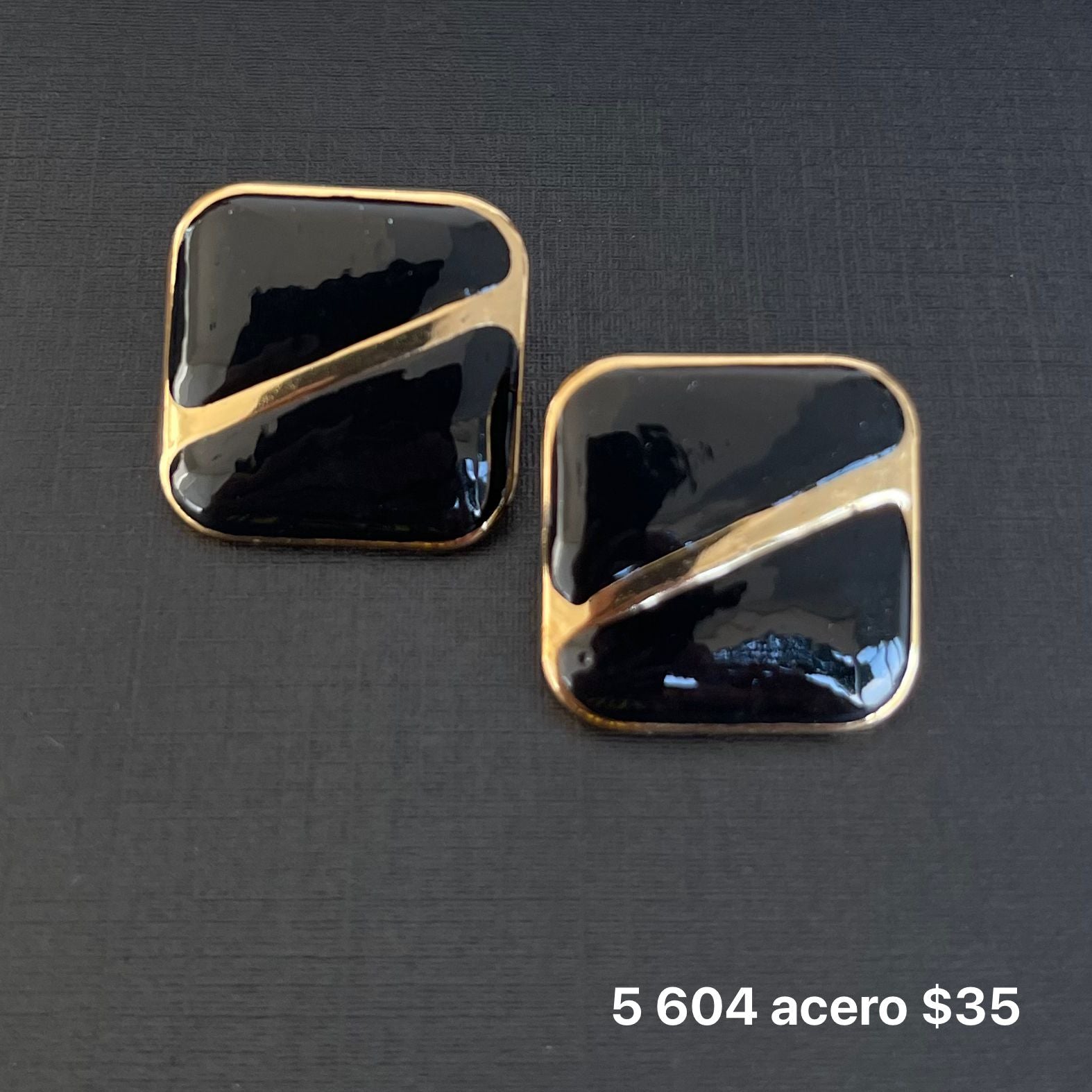 Aretes acero esmaltado