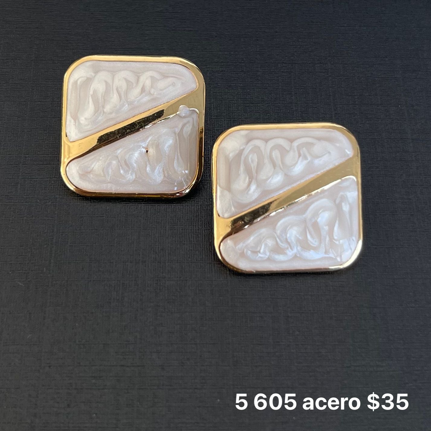 Aretes acero esmaltado