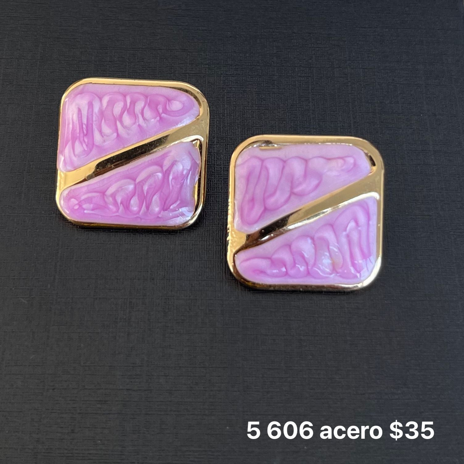 Aretes acero esmaltado