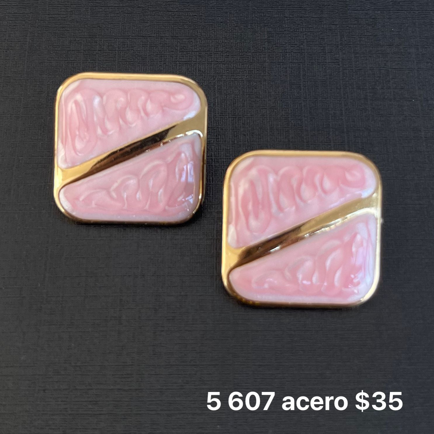 Aretes acero esmaltado