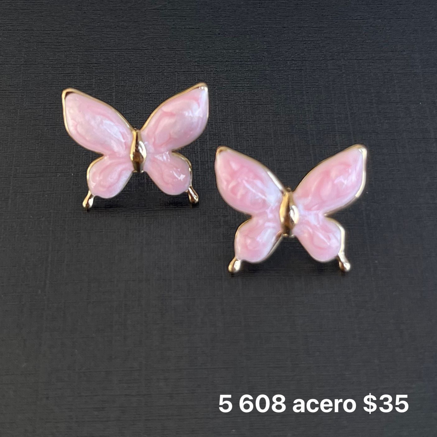 Aretes acero esmaltado