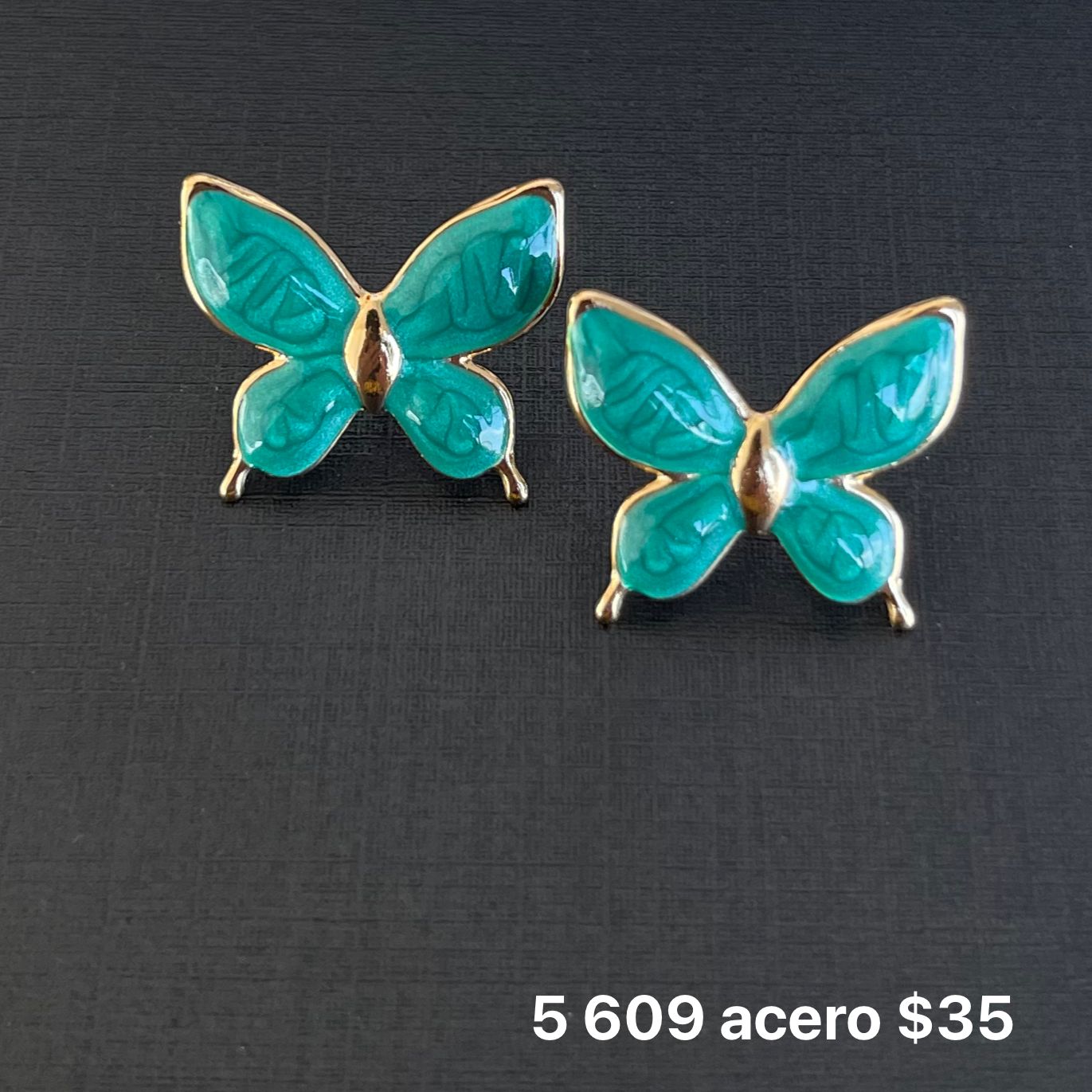 Aretes acero esmaltado