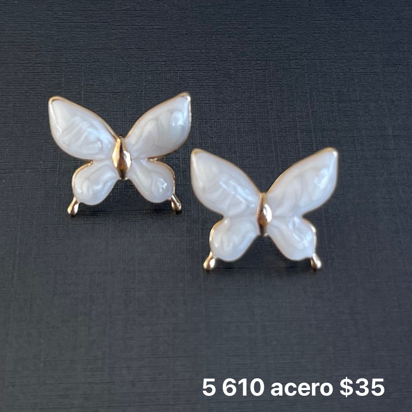 Aretes acero esmaltado